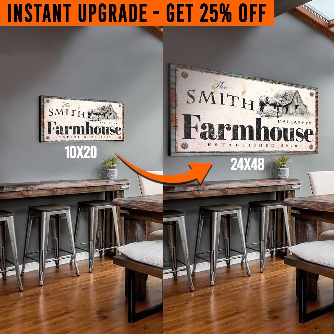 Upgrade Your 'Rustic Horse Farmhouse' Style 2 Canvas To 24x48 Inches on sale at MyriadMart