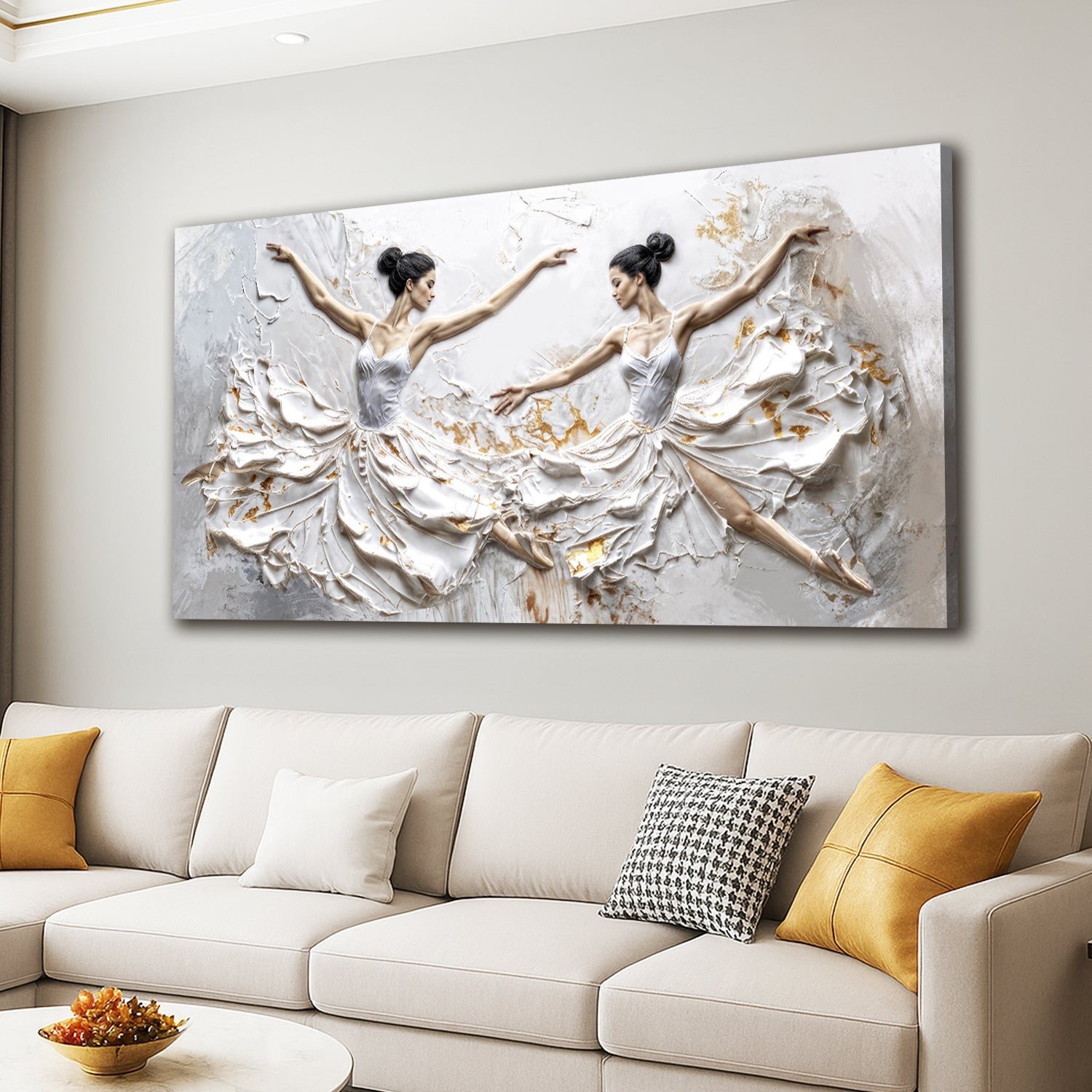 Modern Ethereal Dancers Impasto Wall Art on sale at MyriadMart