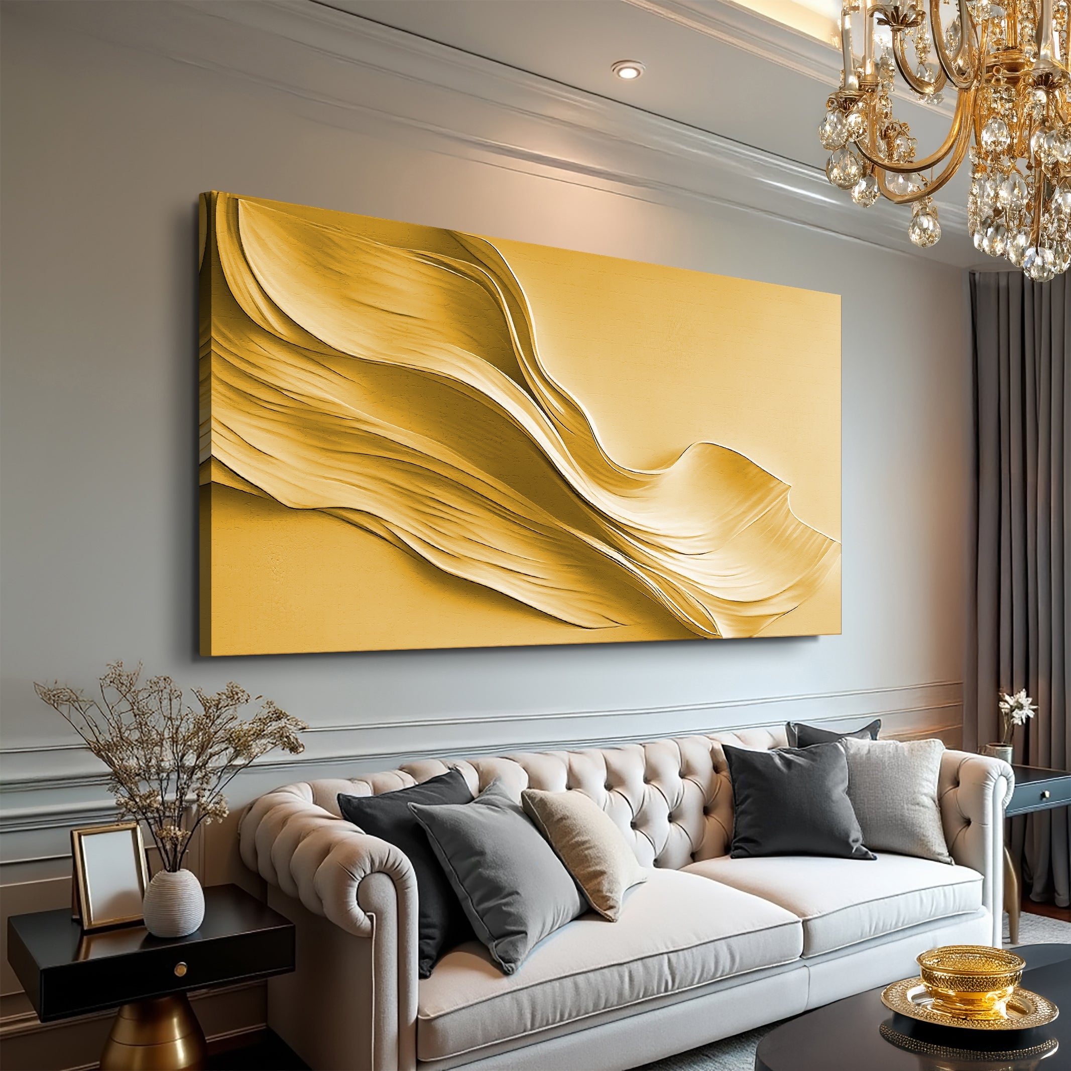 Gold Minimalist Wall Art II on sale at MyriadMart
