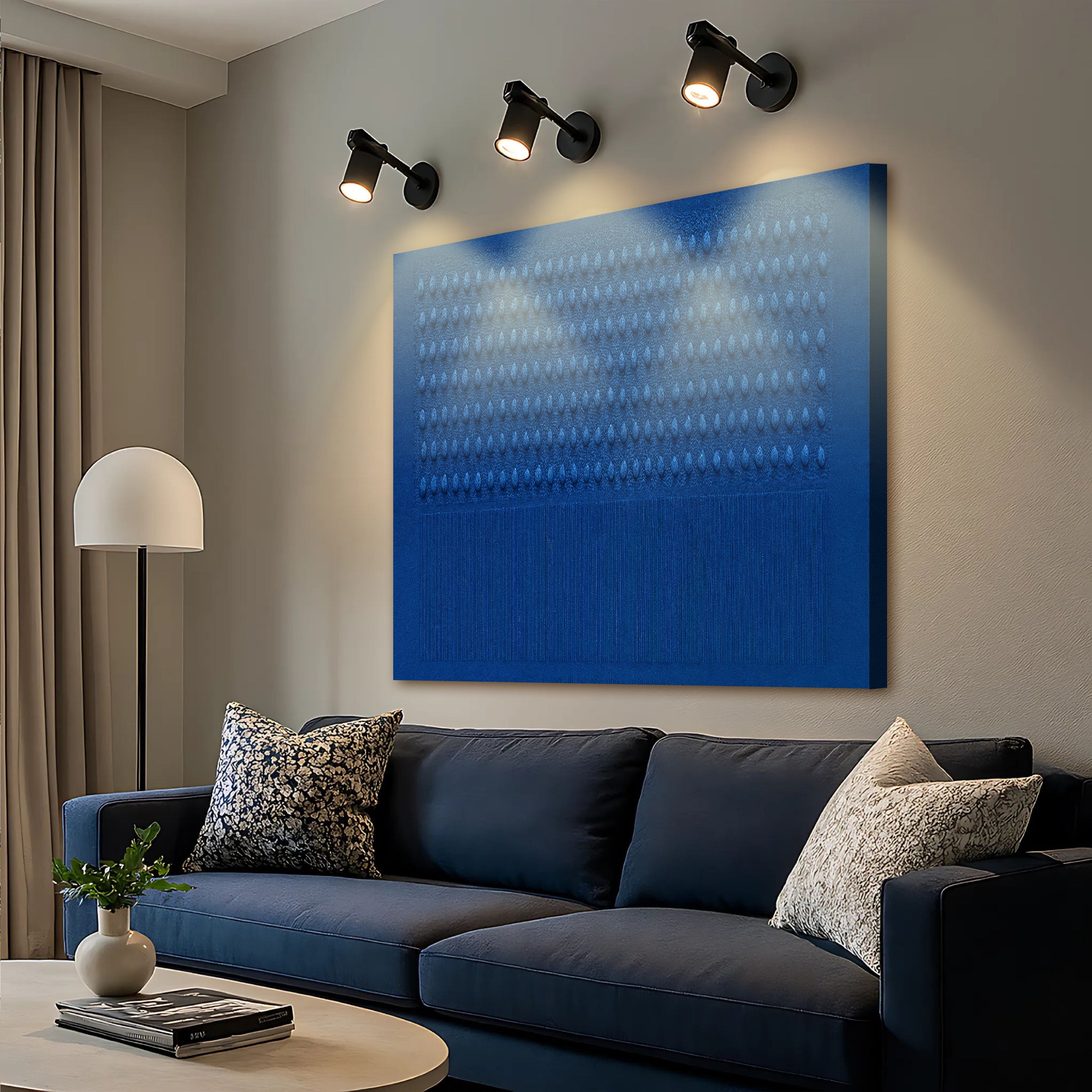 Minimalist Blue Gradient Abstract Wall Art on sale at MyriadMart