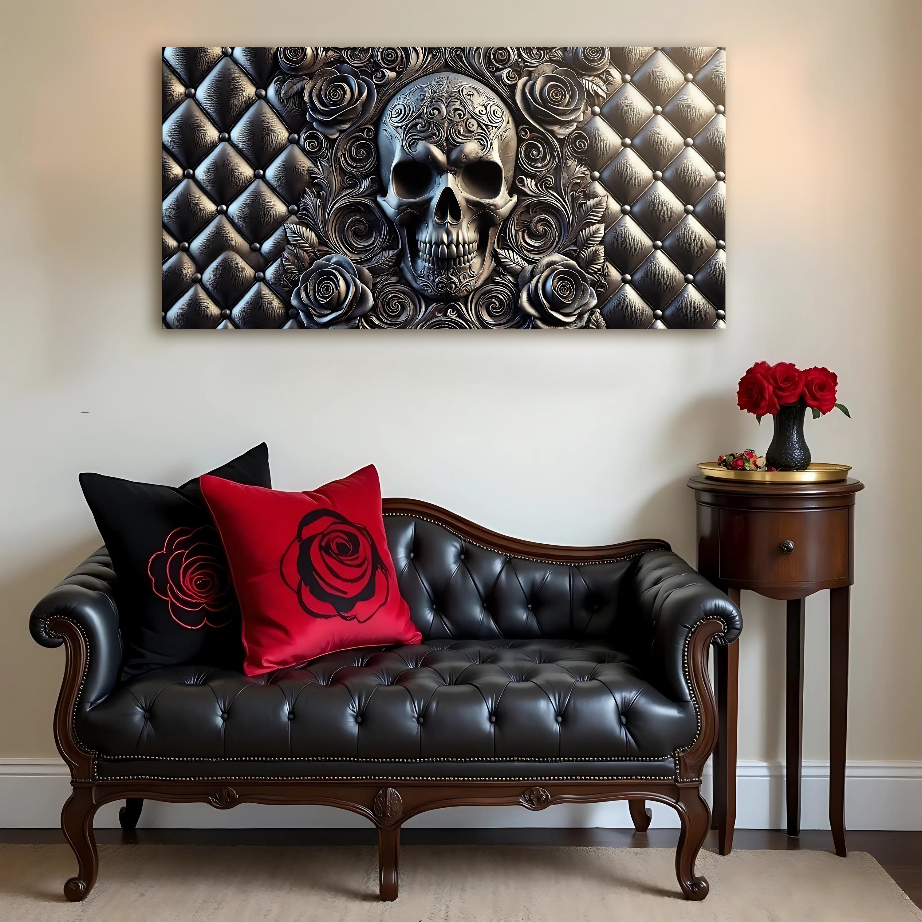 3D Rose And Skull Wall Art IV on sale at MyriadMart