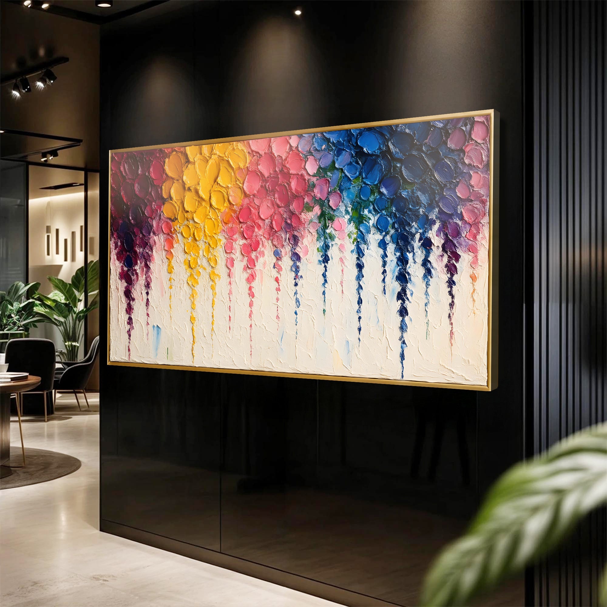Rainbow Cascade Impasto Wall Art on sale at MyriadMart