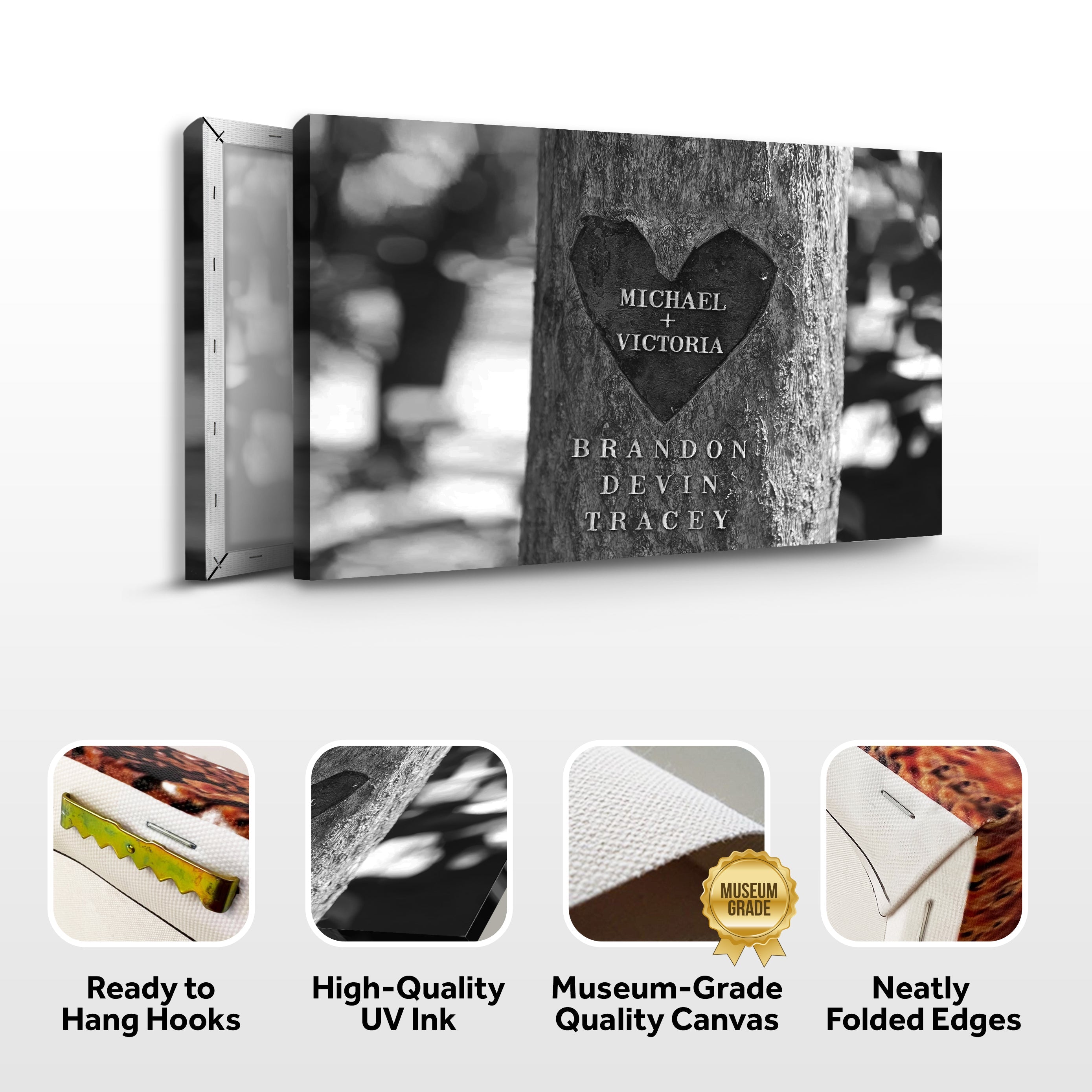 Tree Trunk Family Names Sign on sale at MyriadMart