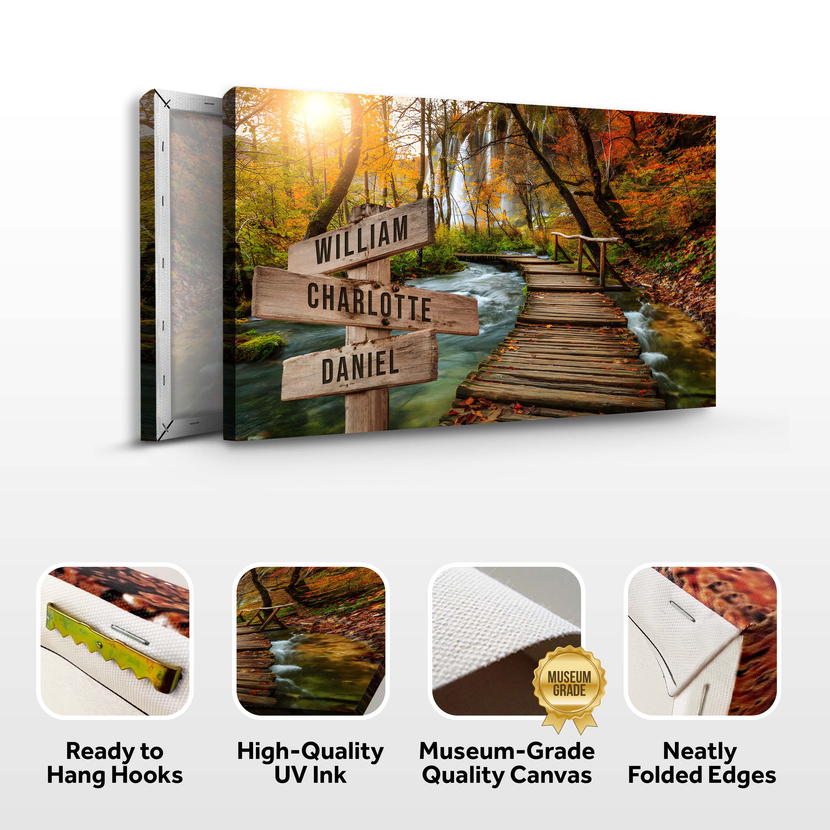 To The Woods Family Names Sign on sale at MyriadMart