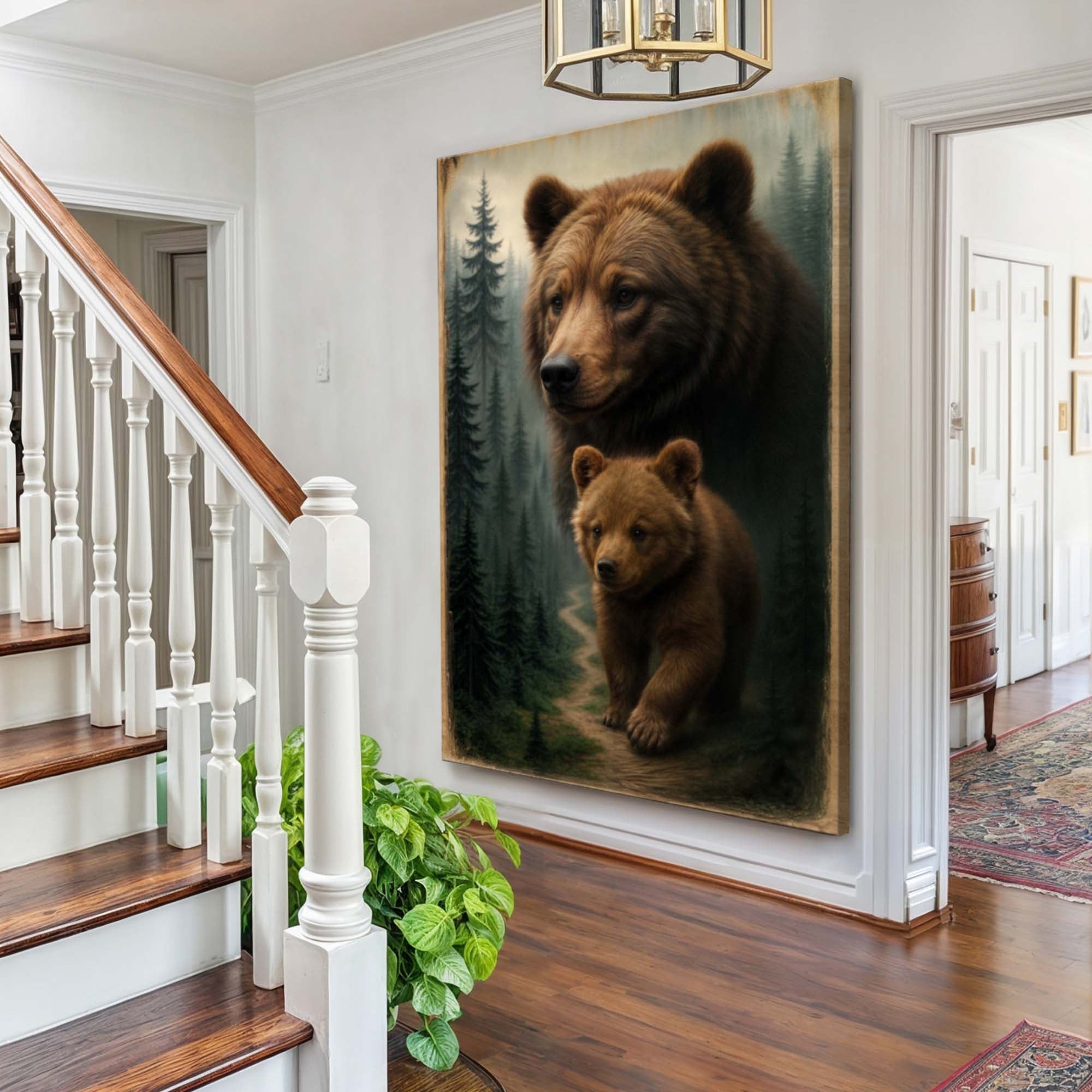 Path of the Wild Kin Bear and Cub Wall Art on sale at MyriadMart