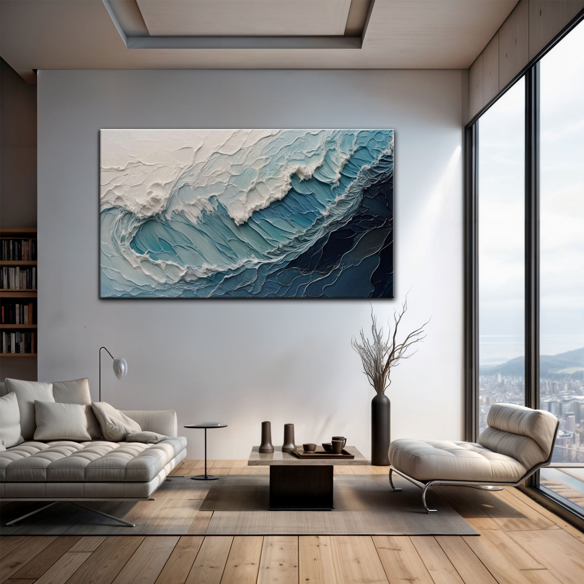 Ocean's Embrace Seascape Impasto Wall Art on sale at MyriadMart