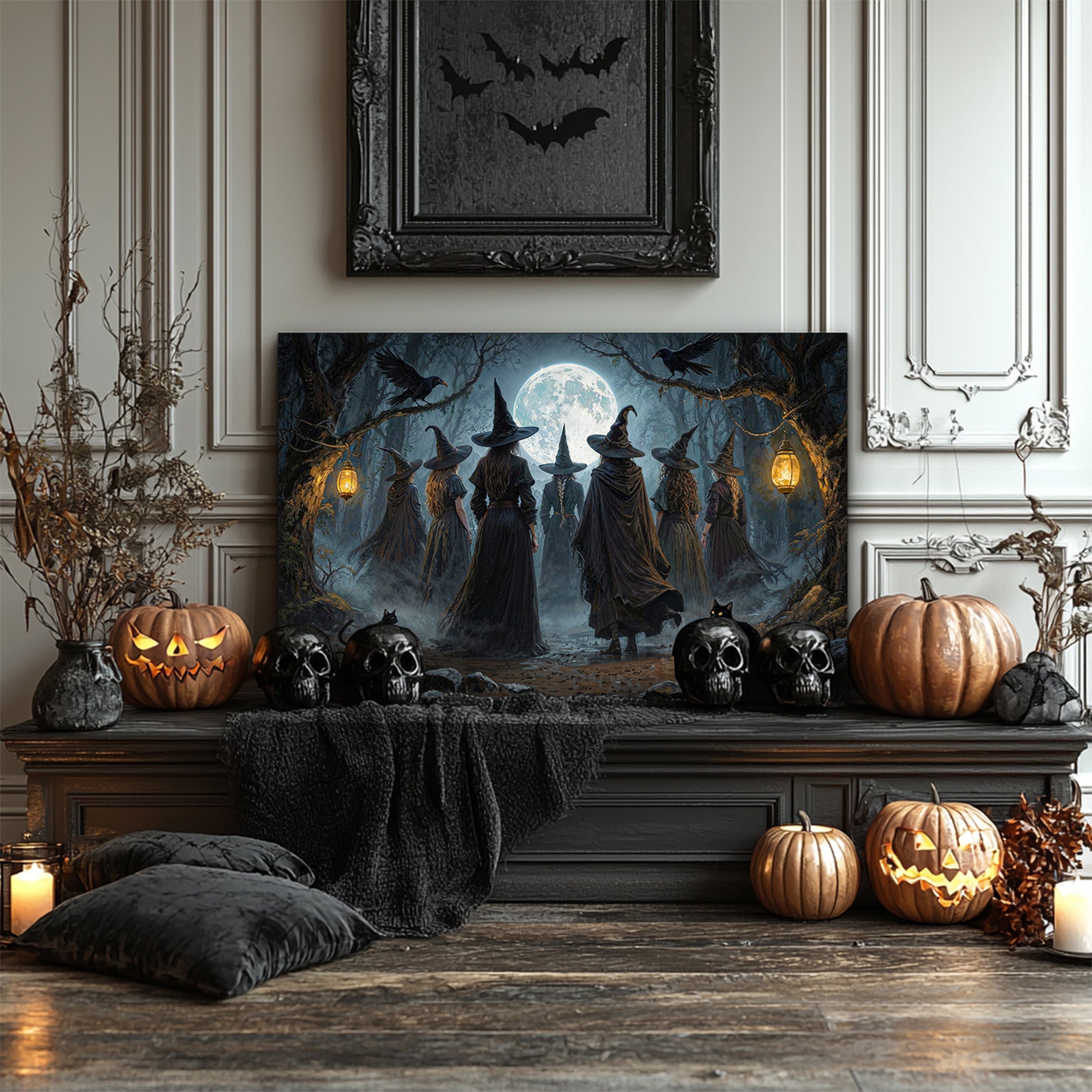 Coven of Witches Halloween Wall Art on sale at MyriadMart