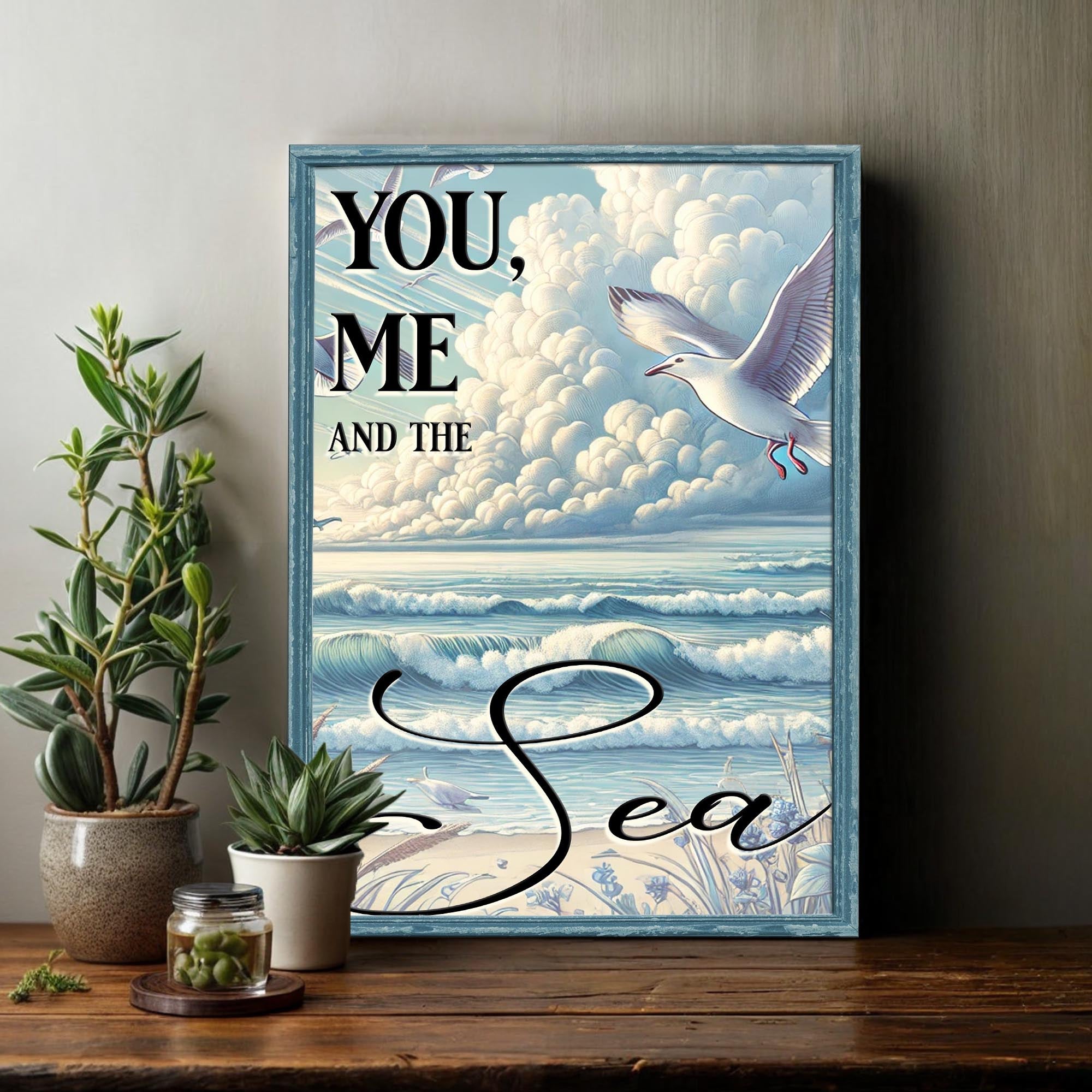 You Me and the Sea Coastal Sign IV on sale at MyriadMart