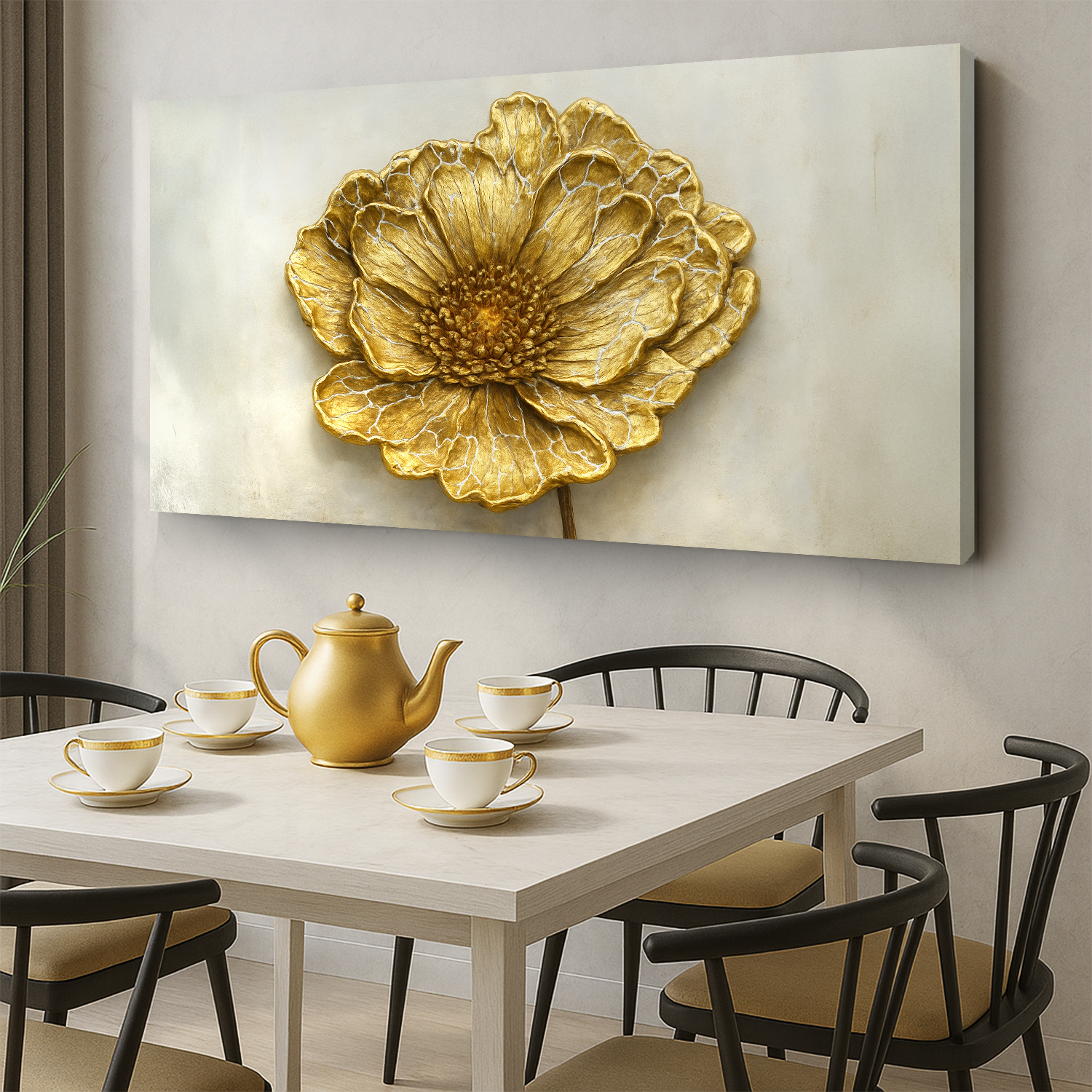 Golden Dandelion Minimalist Abstract Wall Art VI on sale at MyriadMart