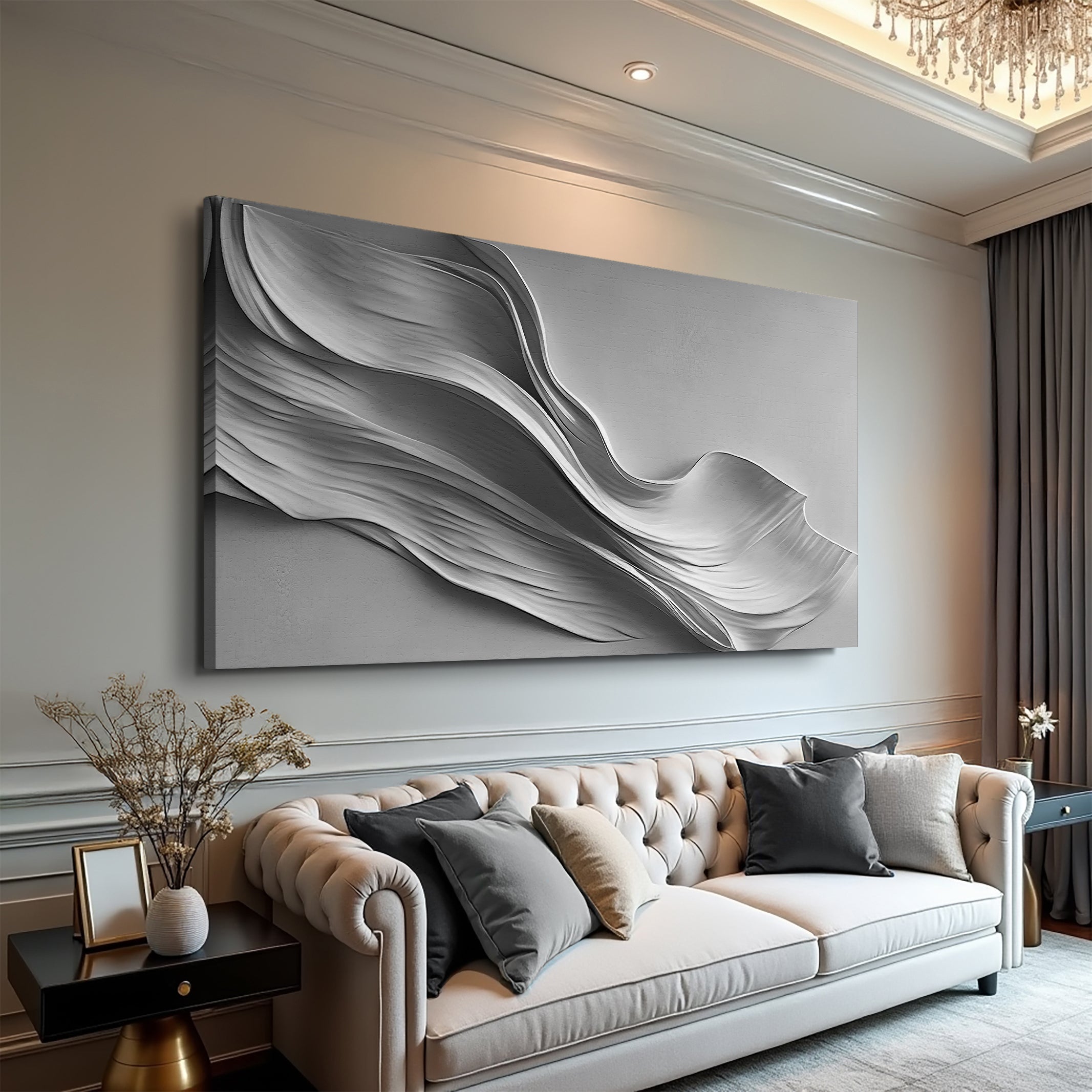 Stormy Gray Minimalist Wall Art on sale at MyriadMart