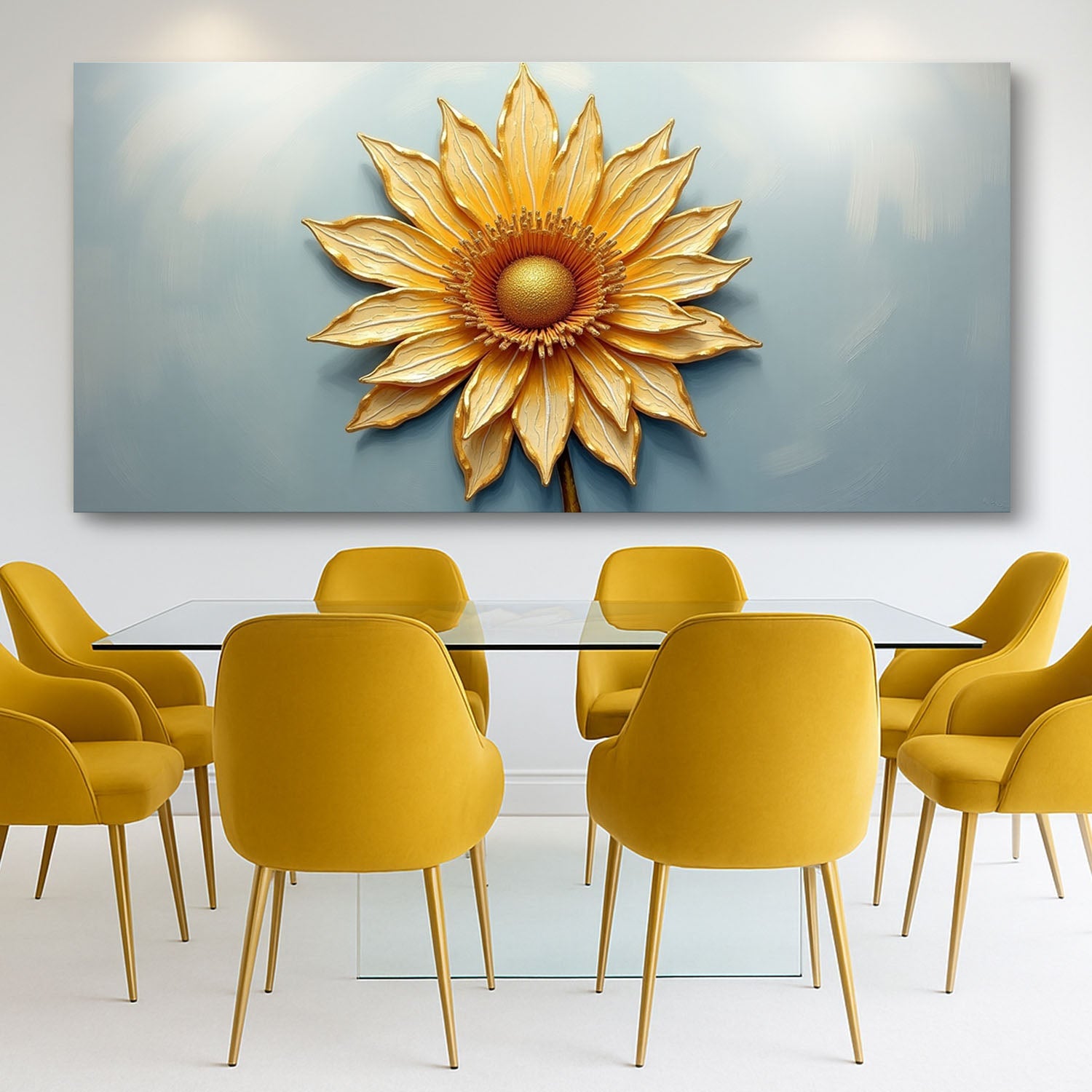 Golden Dandelion Minimalist Abstract Wall Art II on sale at MyriadMart
