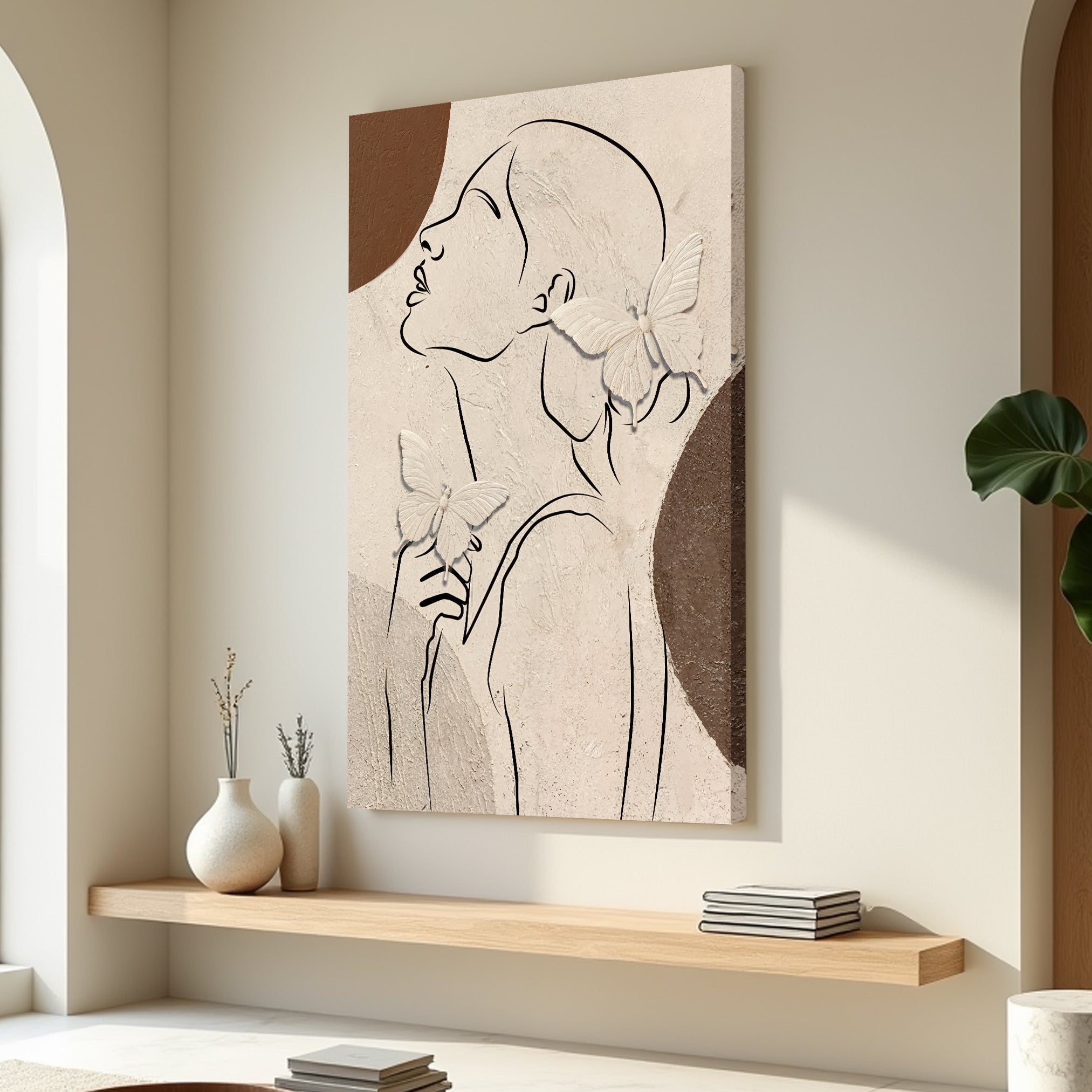 Minimalist Woman Line Art Canvas Wall Art on sale at MyriadMart