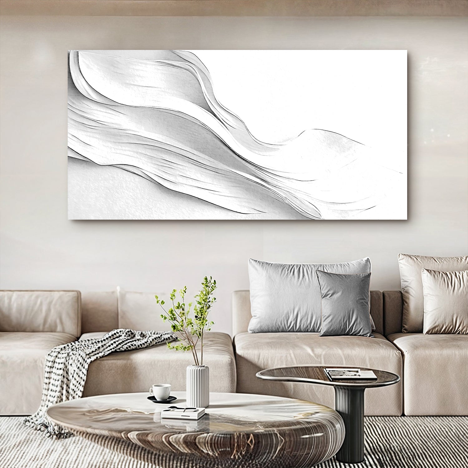 White Minimalist Wall Art on sale at MyriadMart