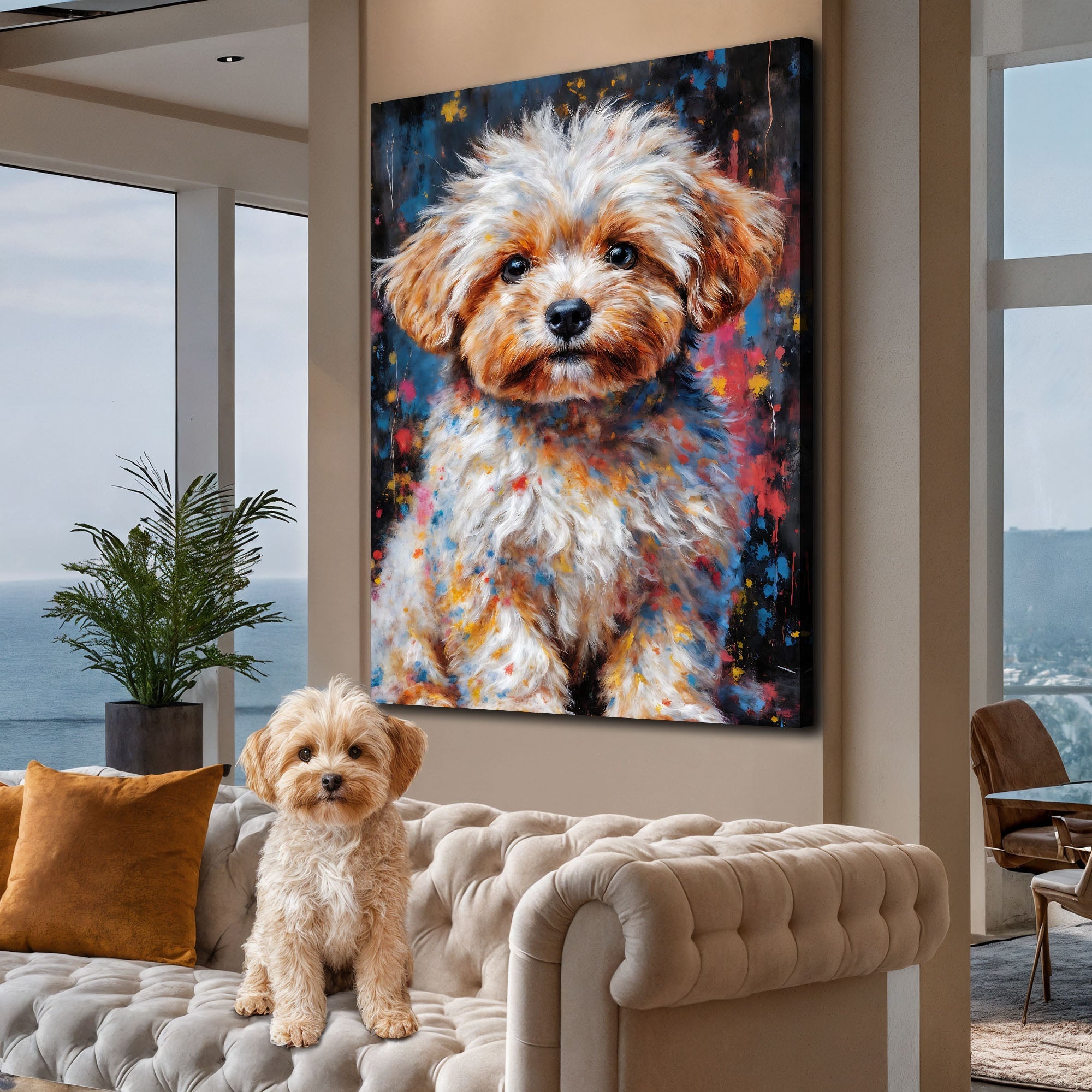 Customized Pet Portrait Abstract Wall Art II on sale at MyriadMart