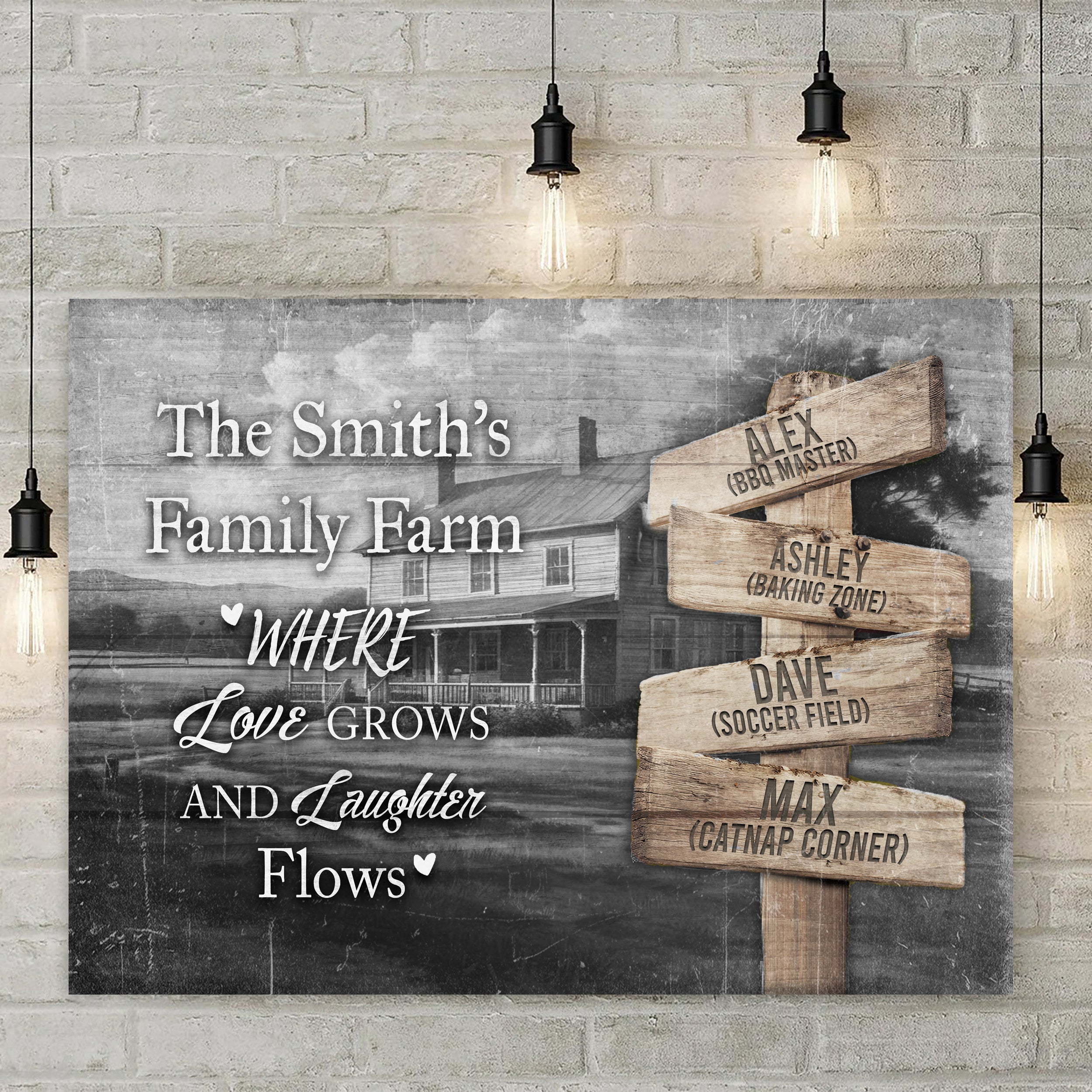 Direction Of Our Lives Family Farm Names Sign II on sale at MyriadMart