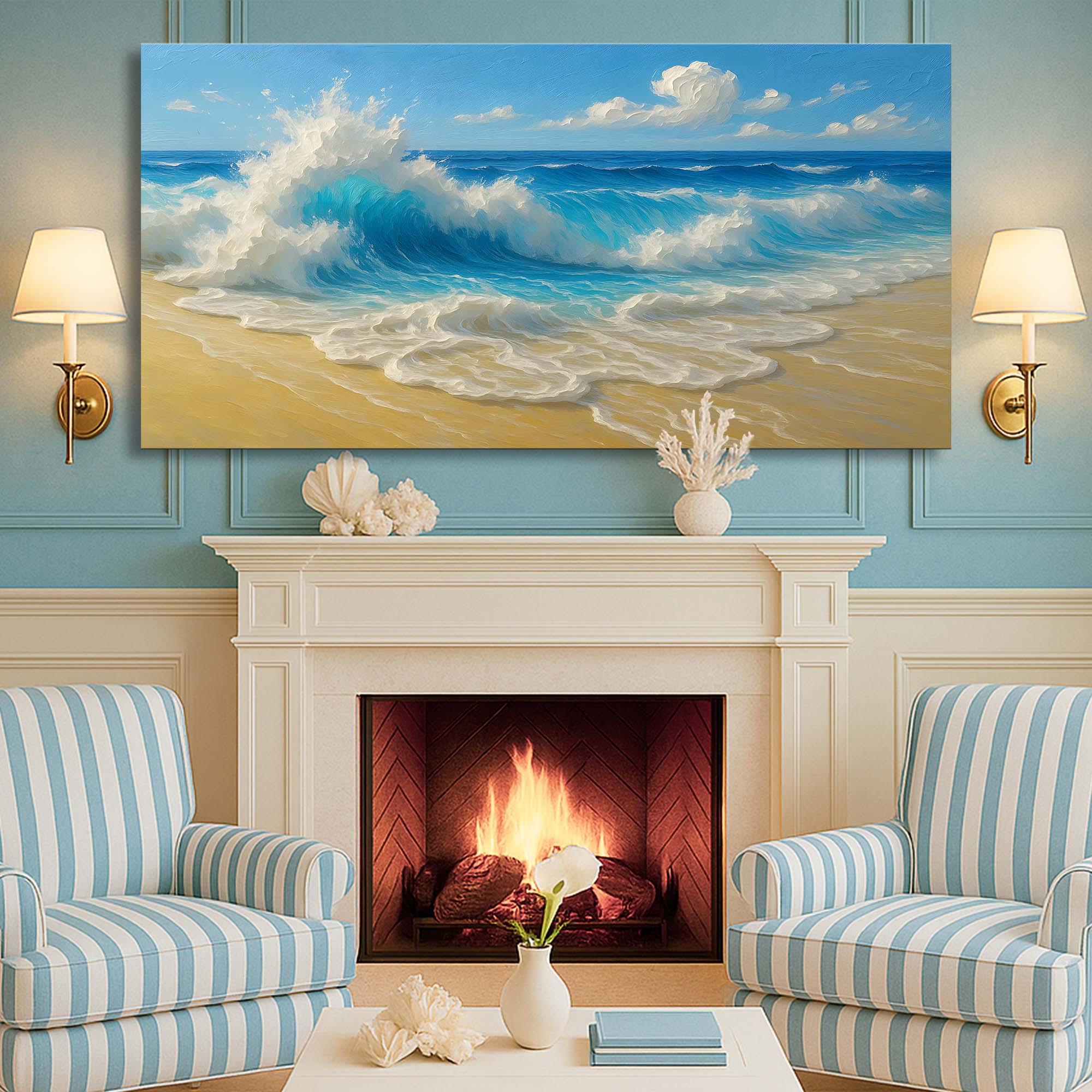 Serene Ocean Wave Coastal Wall Art V on sale at MyriadMart