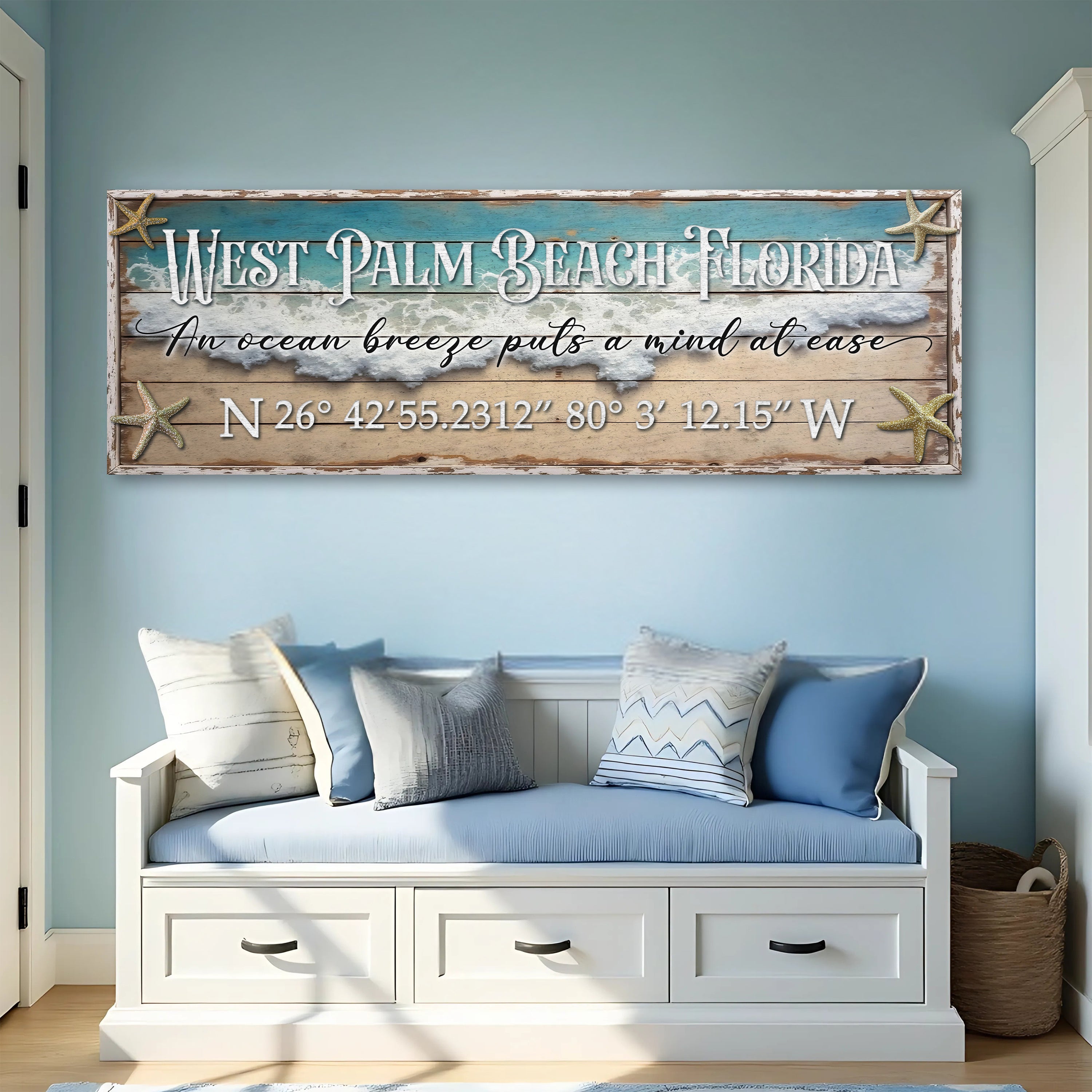 Personalized Beach House Coastal Sign II on sale at MyriadMart