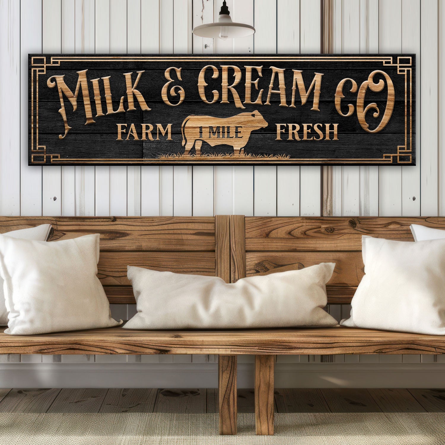 Milk And Cream Co Farm Fresh Sign on sale at MyriadMart