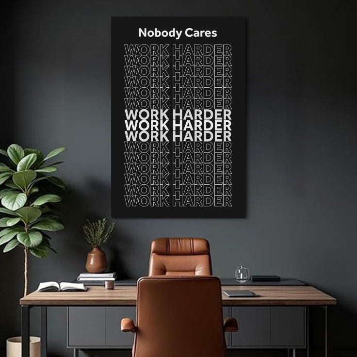 Work Harder Motivational Wall Sign on sale at MyriadMart