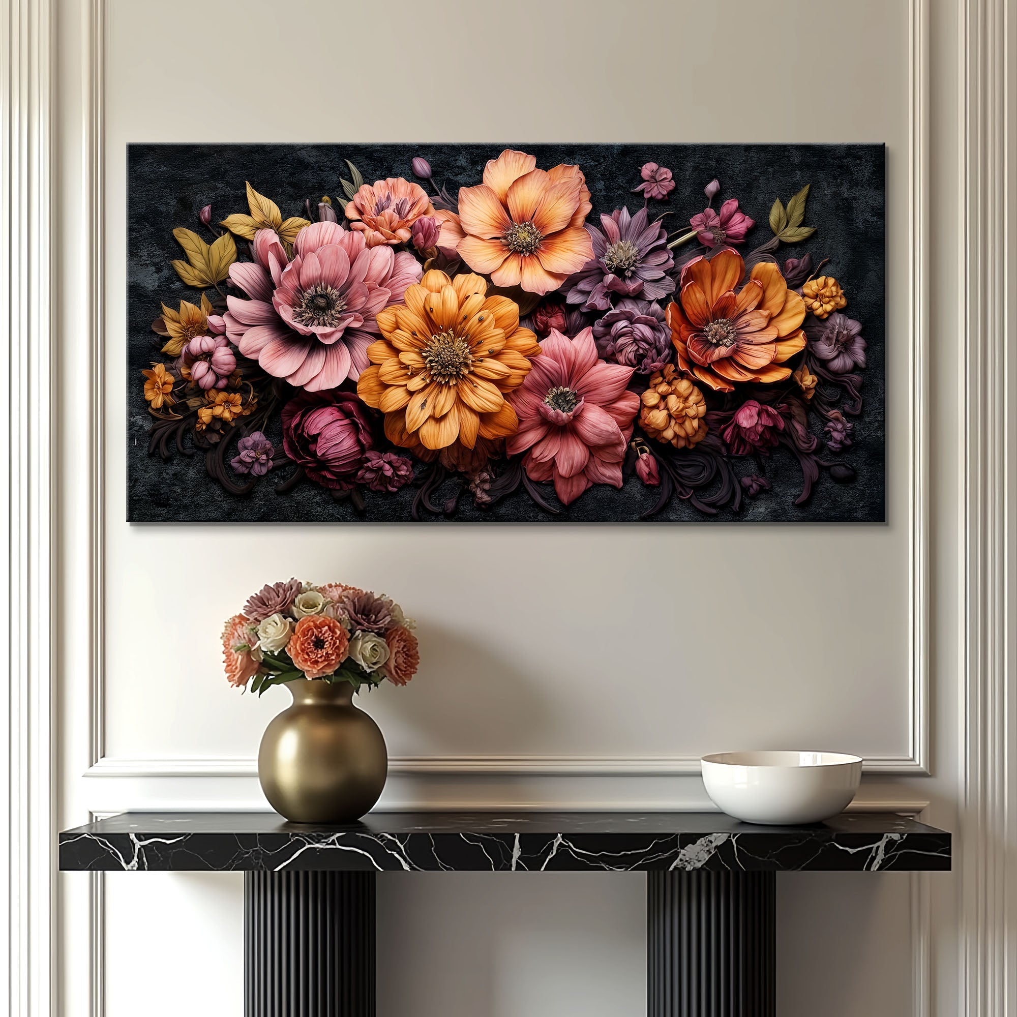 Colorful Floral Realistic Wall Art on sale at MyriadMart