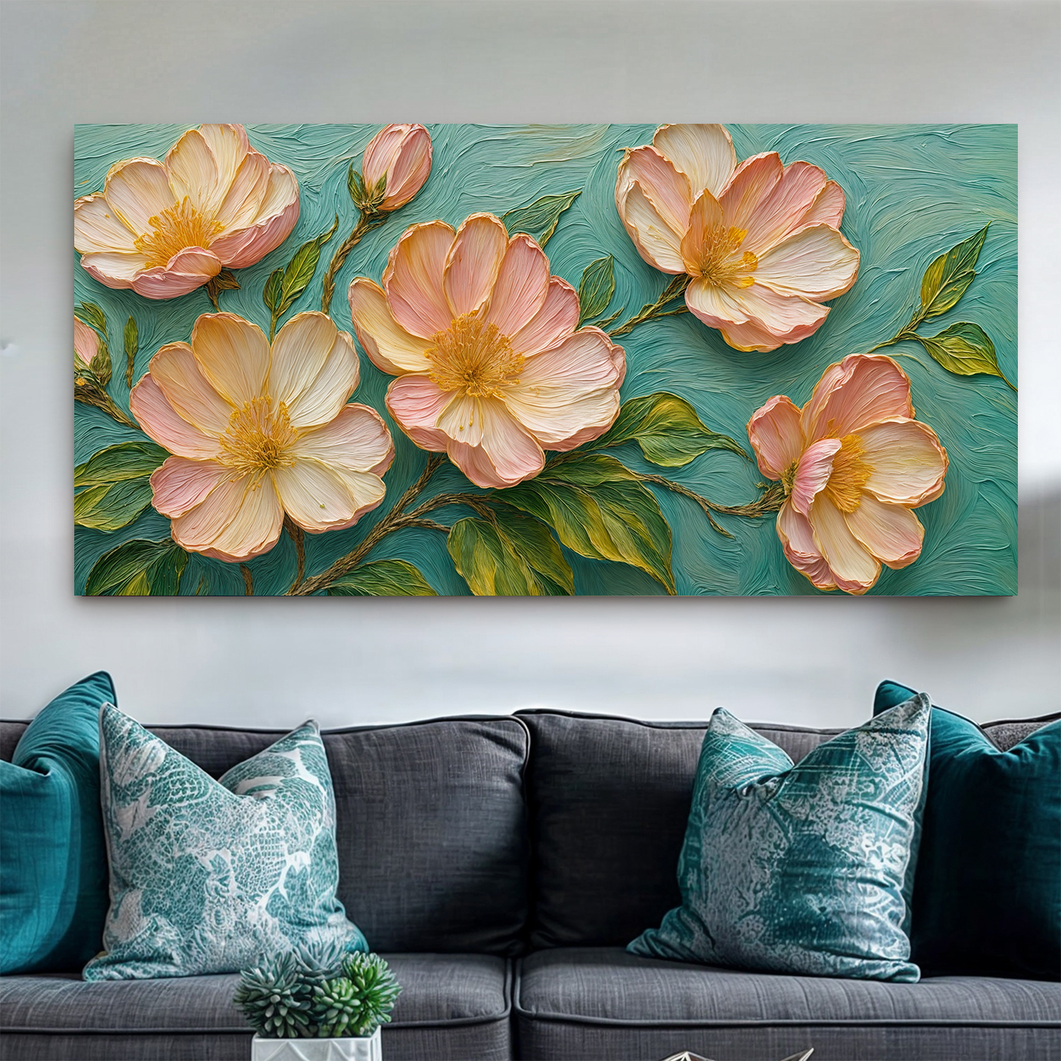 Blossoms Serenade Impasto Wall Art on sale at MyriadMart