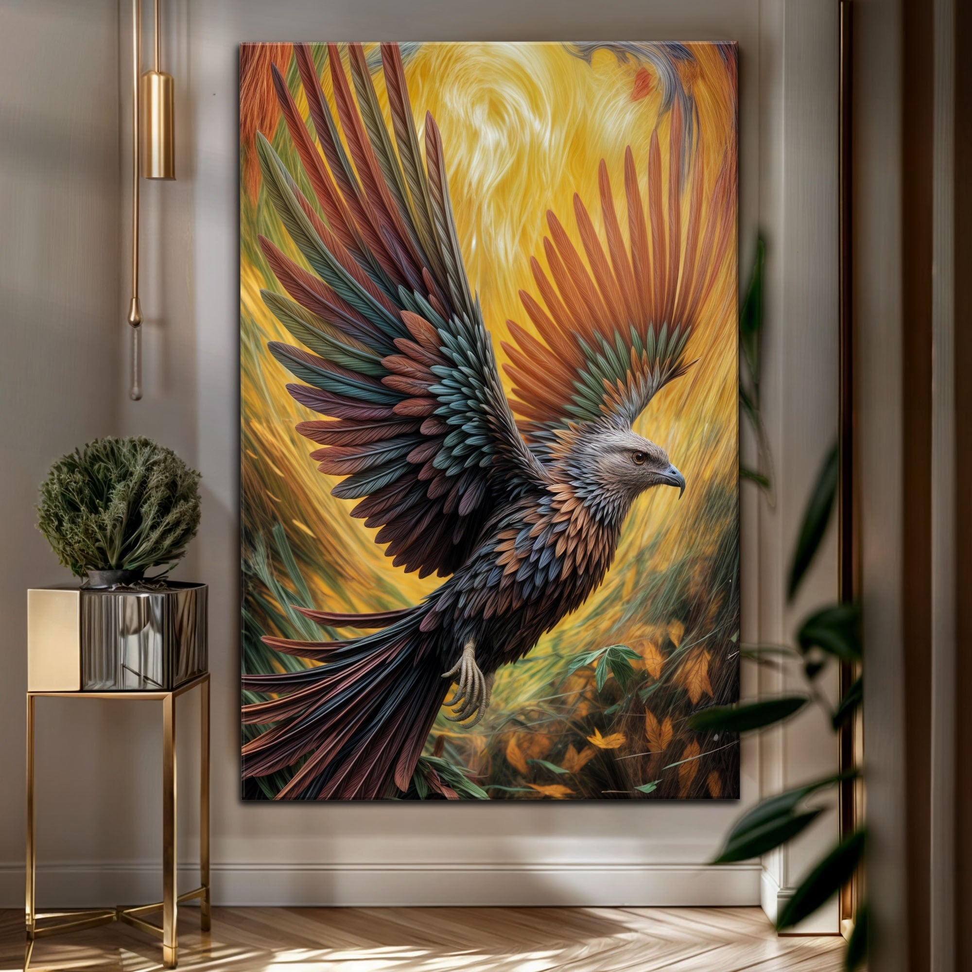 Flight Of Fancy Bird Impasto Wall Art on sale at MyriadMart