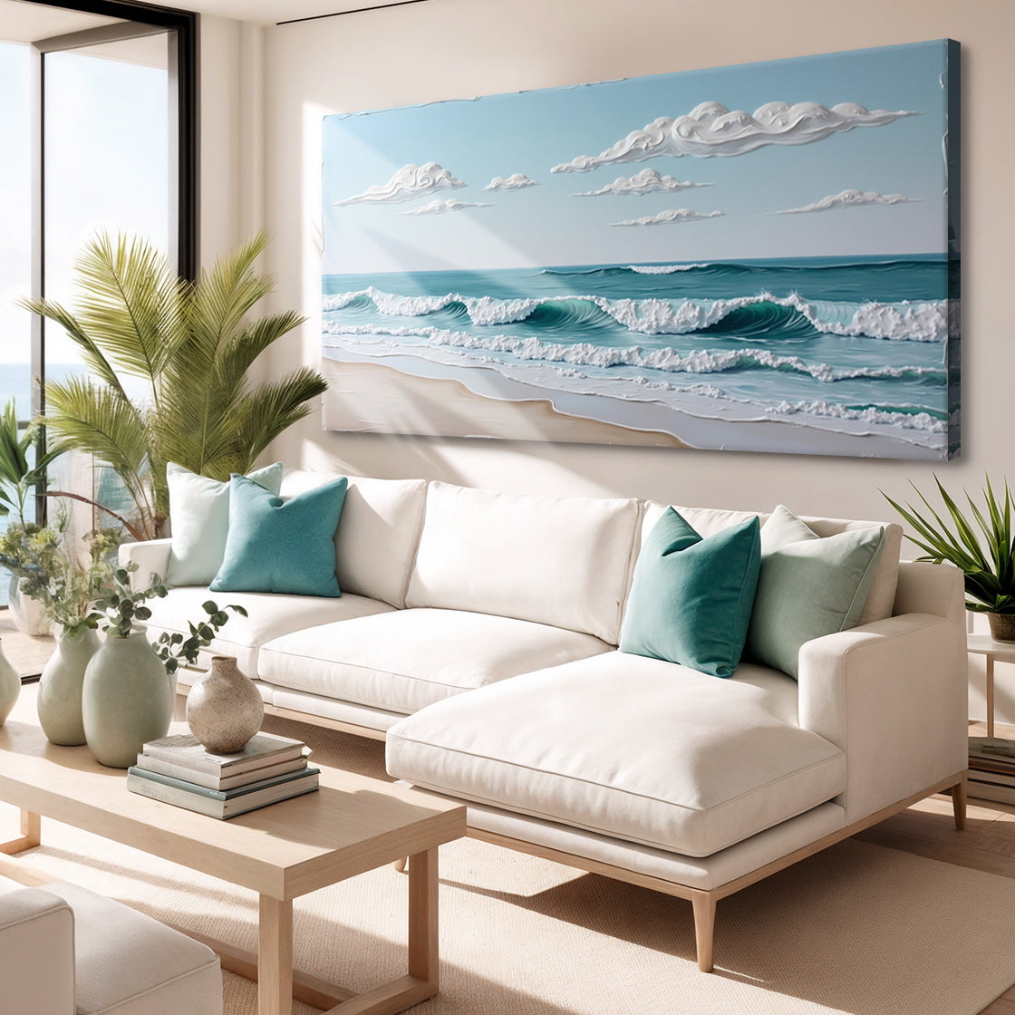 Serene Ocean Wave Coastal Wall Art XI on sale at MyriadMart