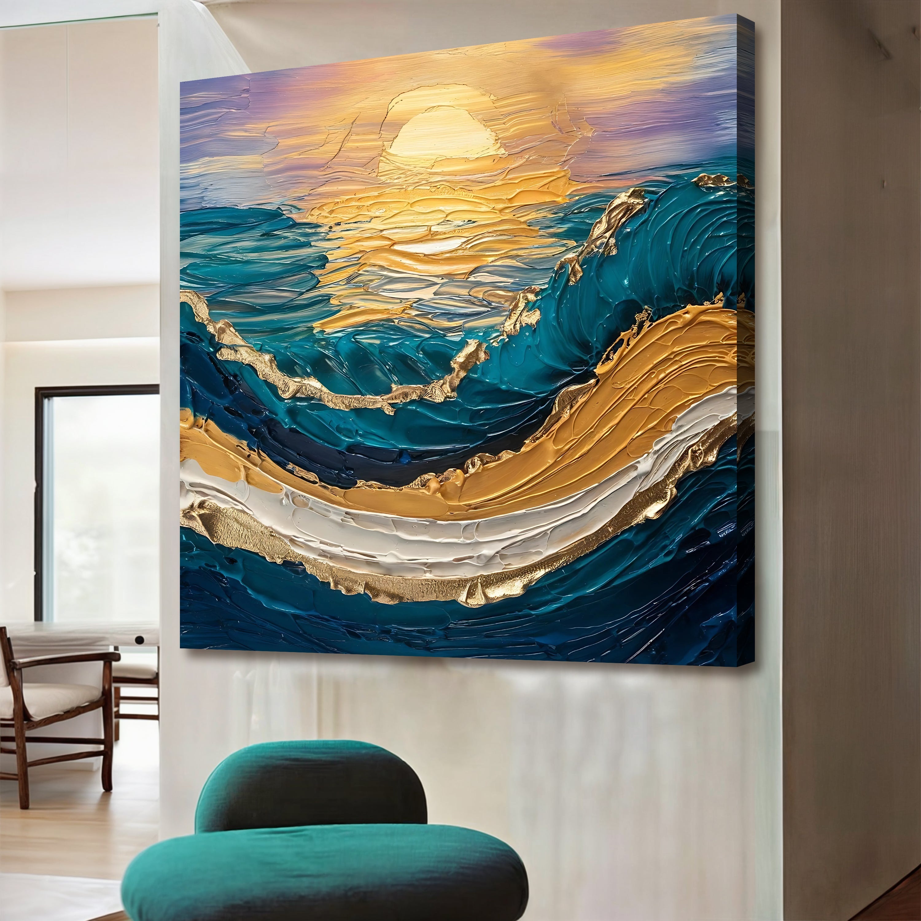 Golden Hour Impasto Wall Art on sale at MyriadMart