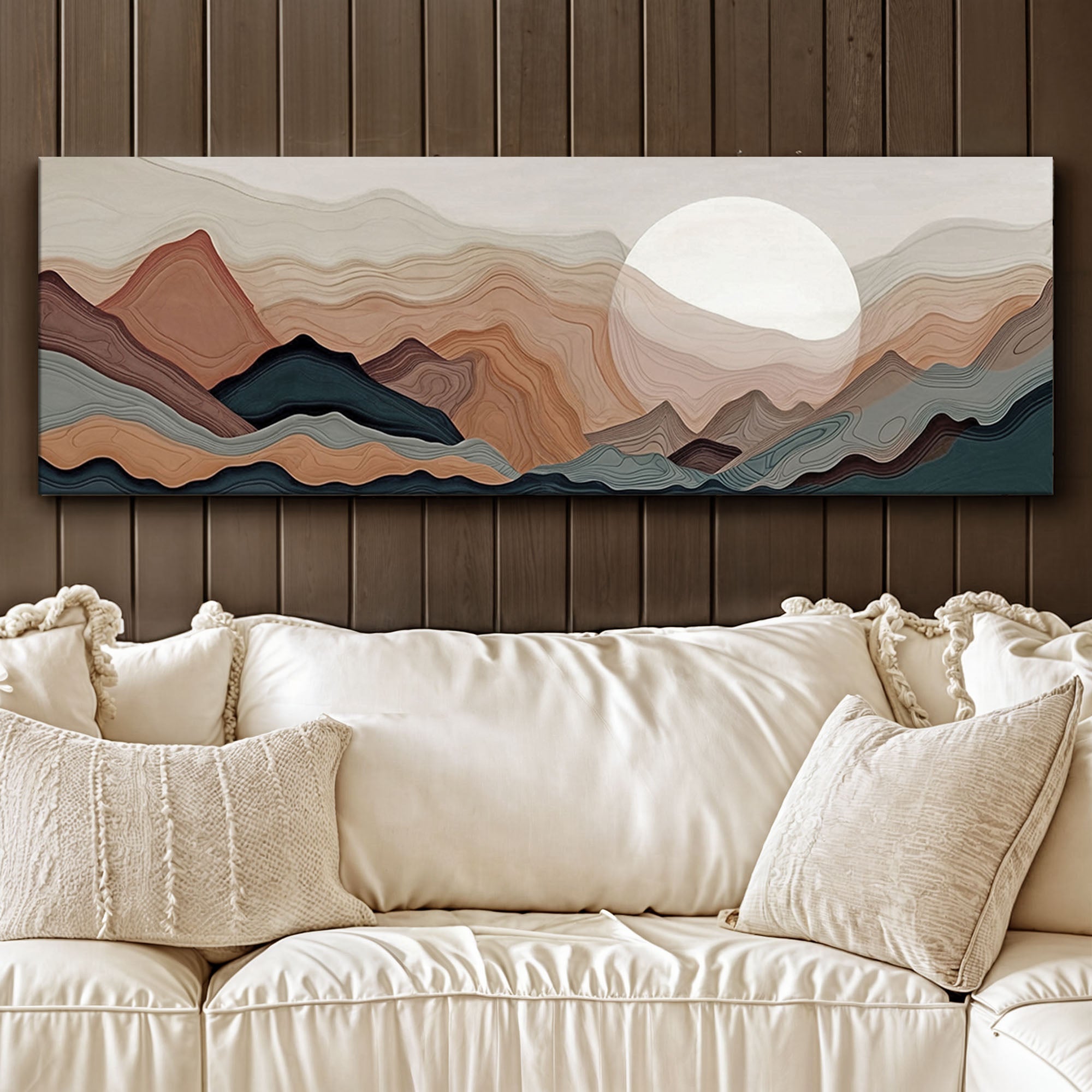 Abstract Mountains Landscape Wall Art on sale at MyriadMart