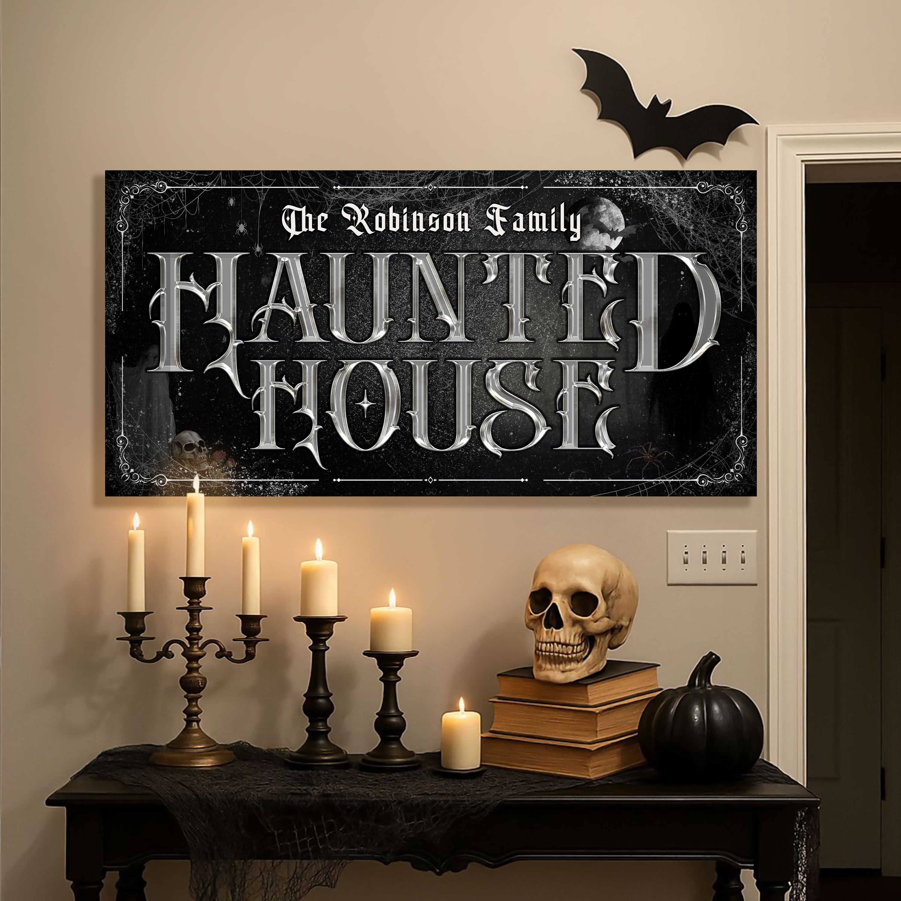 Personalized Haunted House Halloween Sign III on sale at MyriadMart