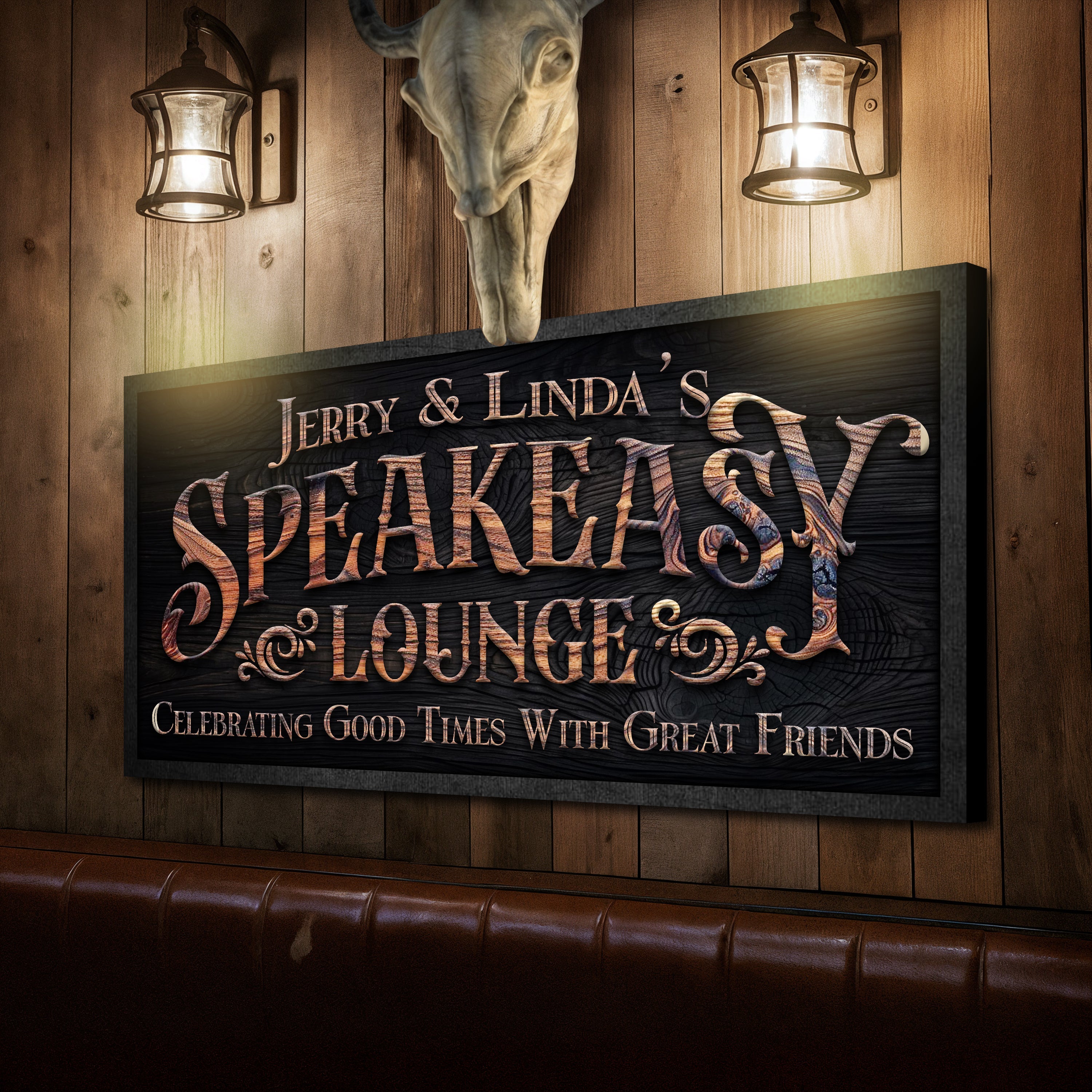 Speakeasy Lounge Wall Sign on sale at MyriadMart