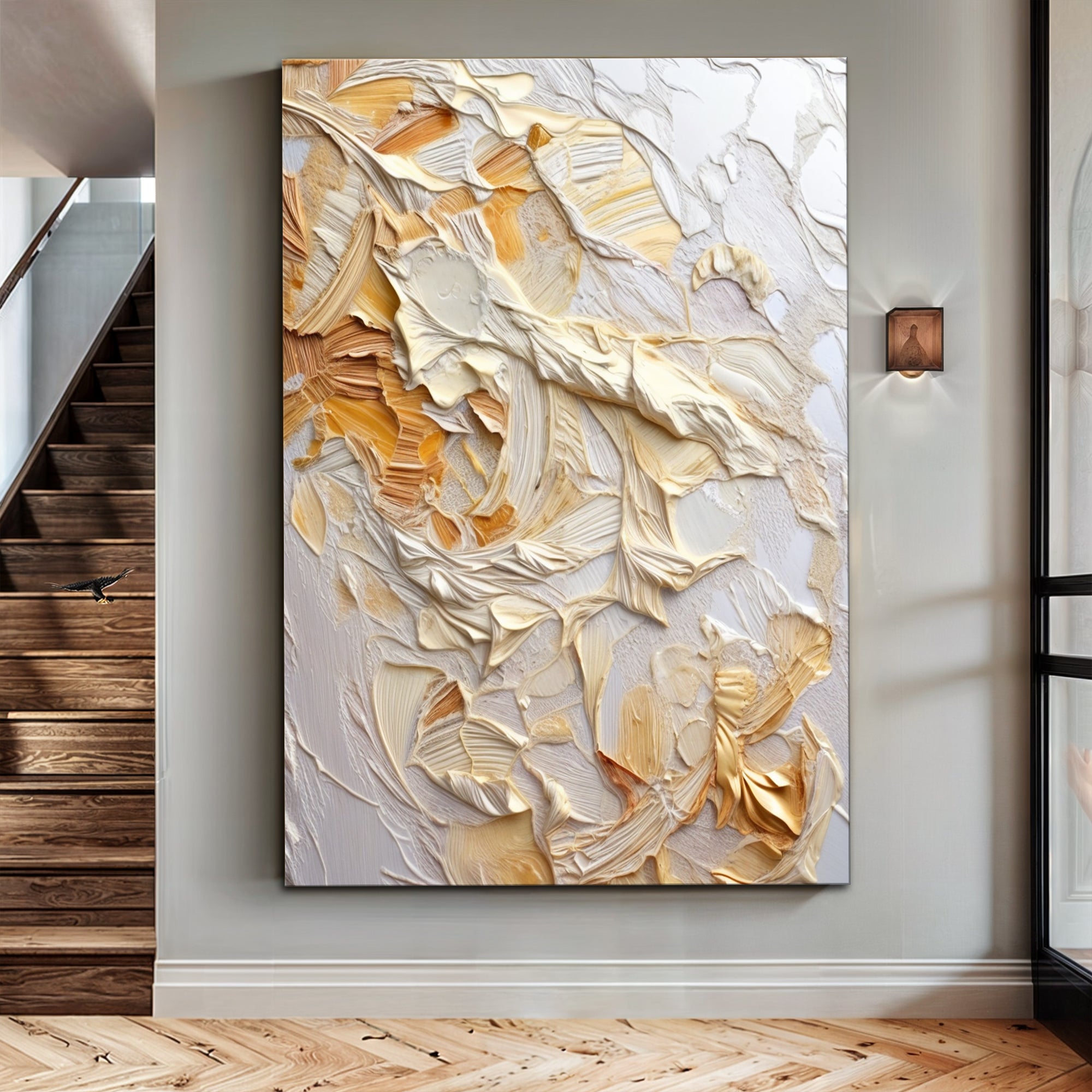 Minimalist Wave Abstract Impasto Wall Art on sale at MyriadMart
