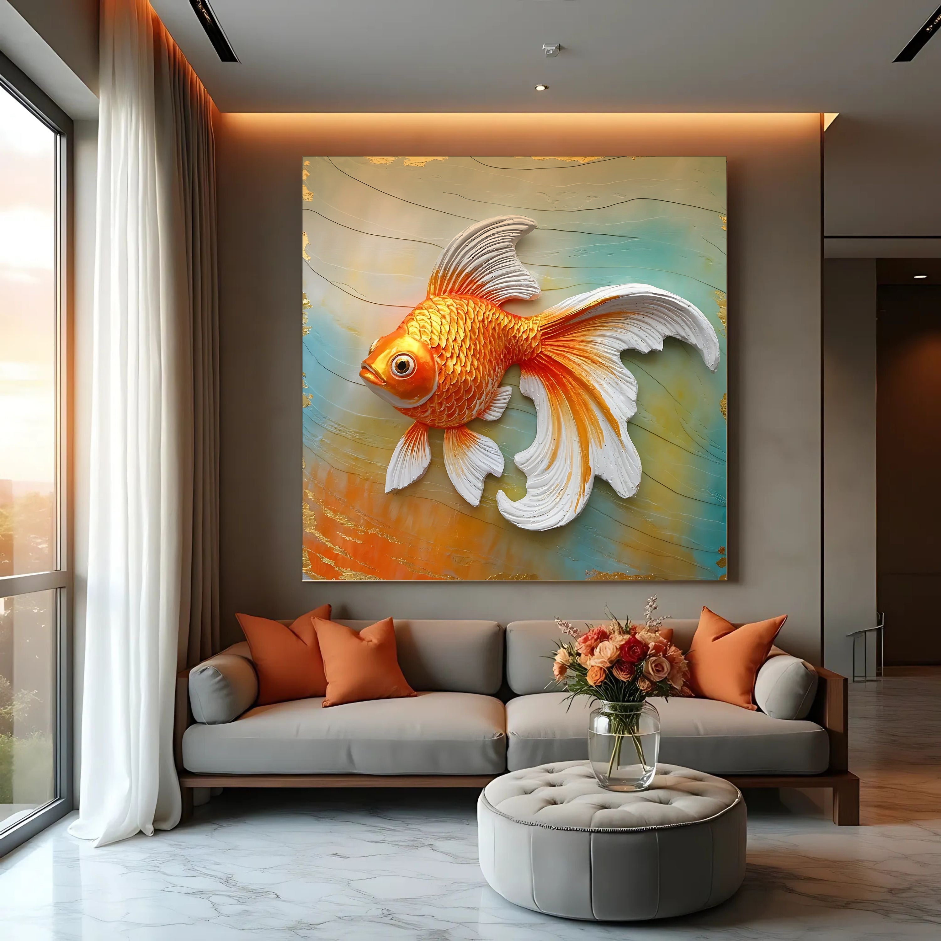 3D Goldfish Wall Art on sale at MyriadMart
