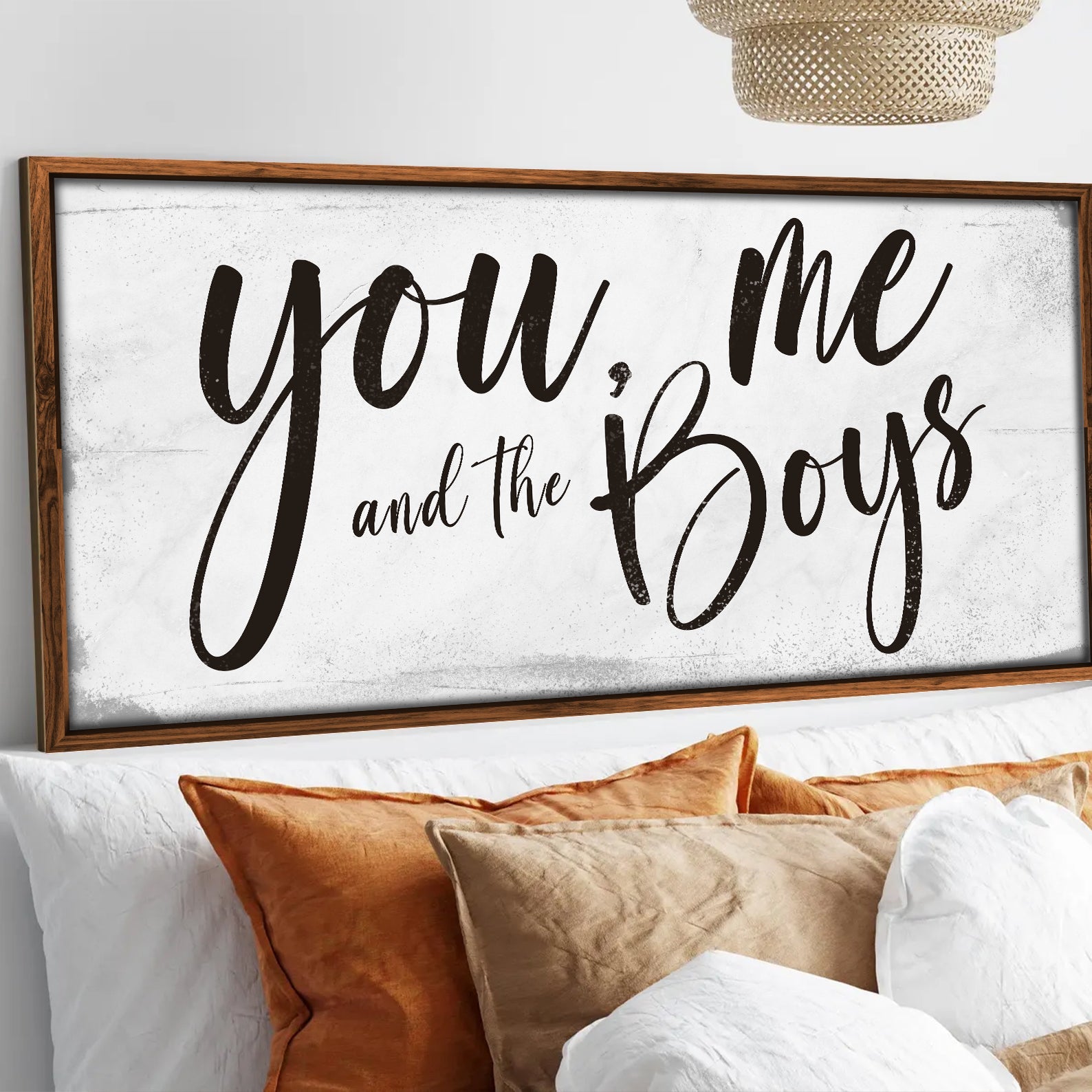 You Me and the Boys Farmhouse Bedroom Sign III on sale at MyriadMart