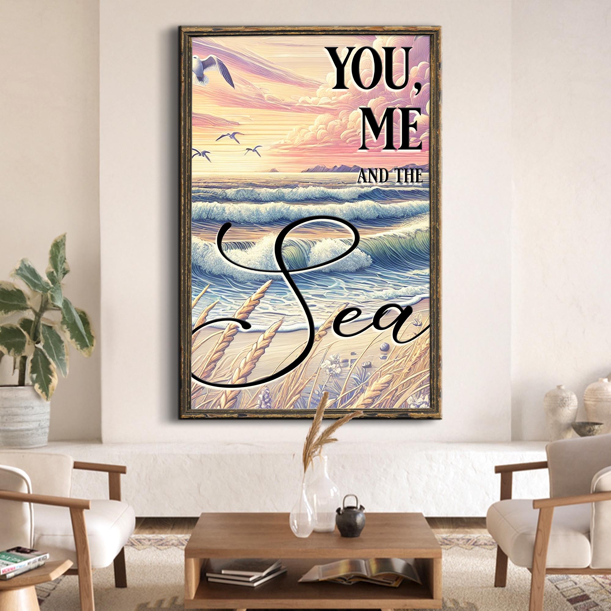 You Me and the Sea Coastal Sign on sale at MyriadMart