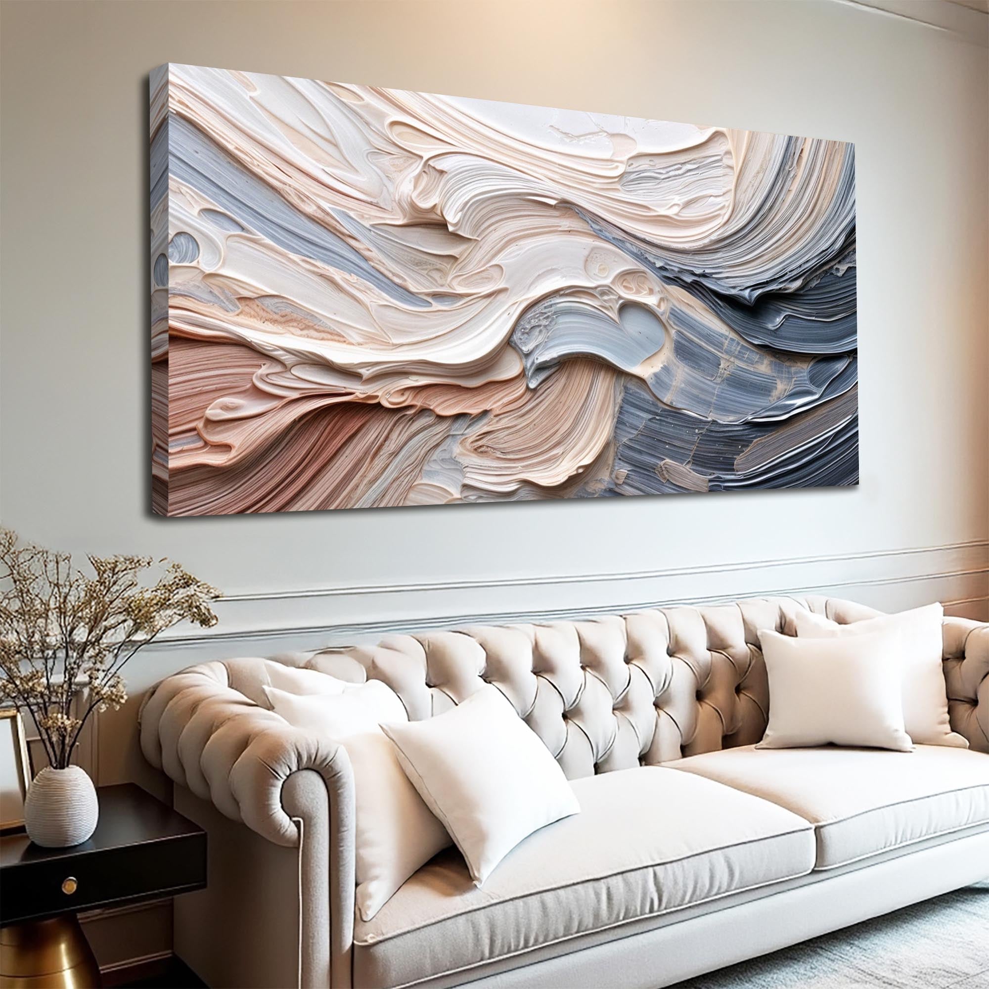 Rough Minimalist Impasto Wall Art on sale at MyriadMart