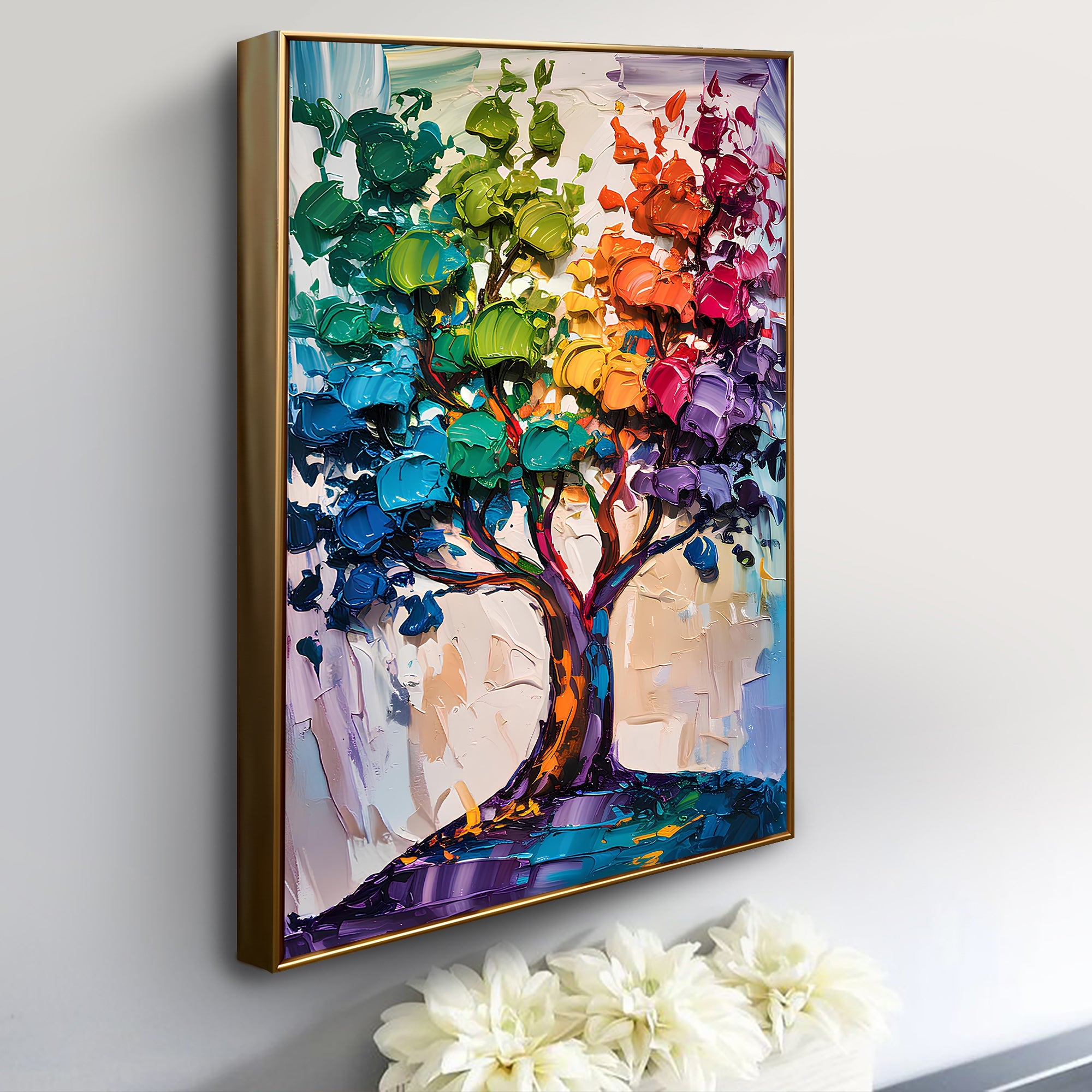 Rainbow Tree Abstract Wall Art on sale at MyriadMart