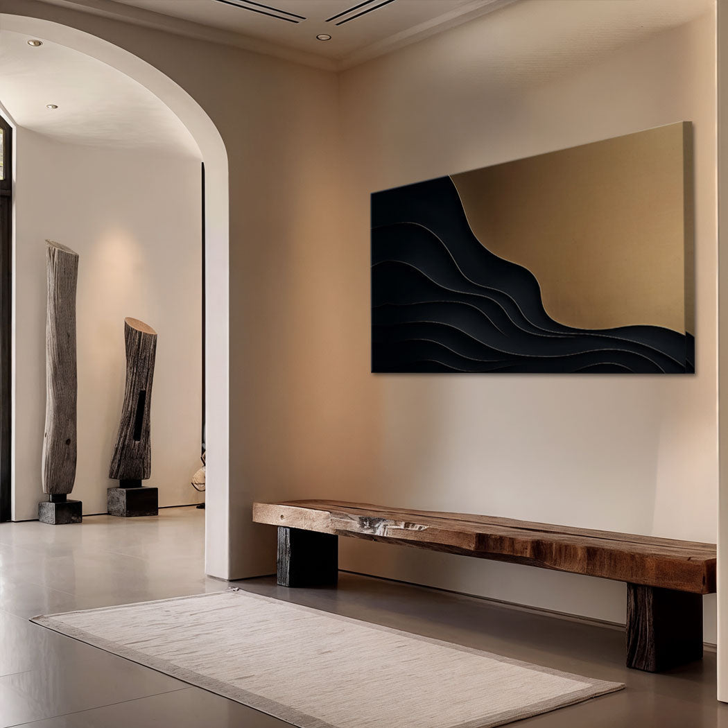 Black And Gold Minimalist Abstract X on sale at MyriadMart