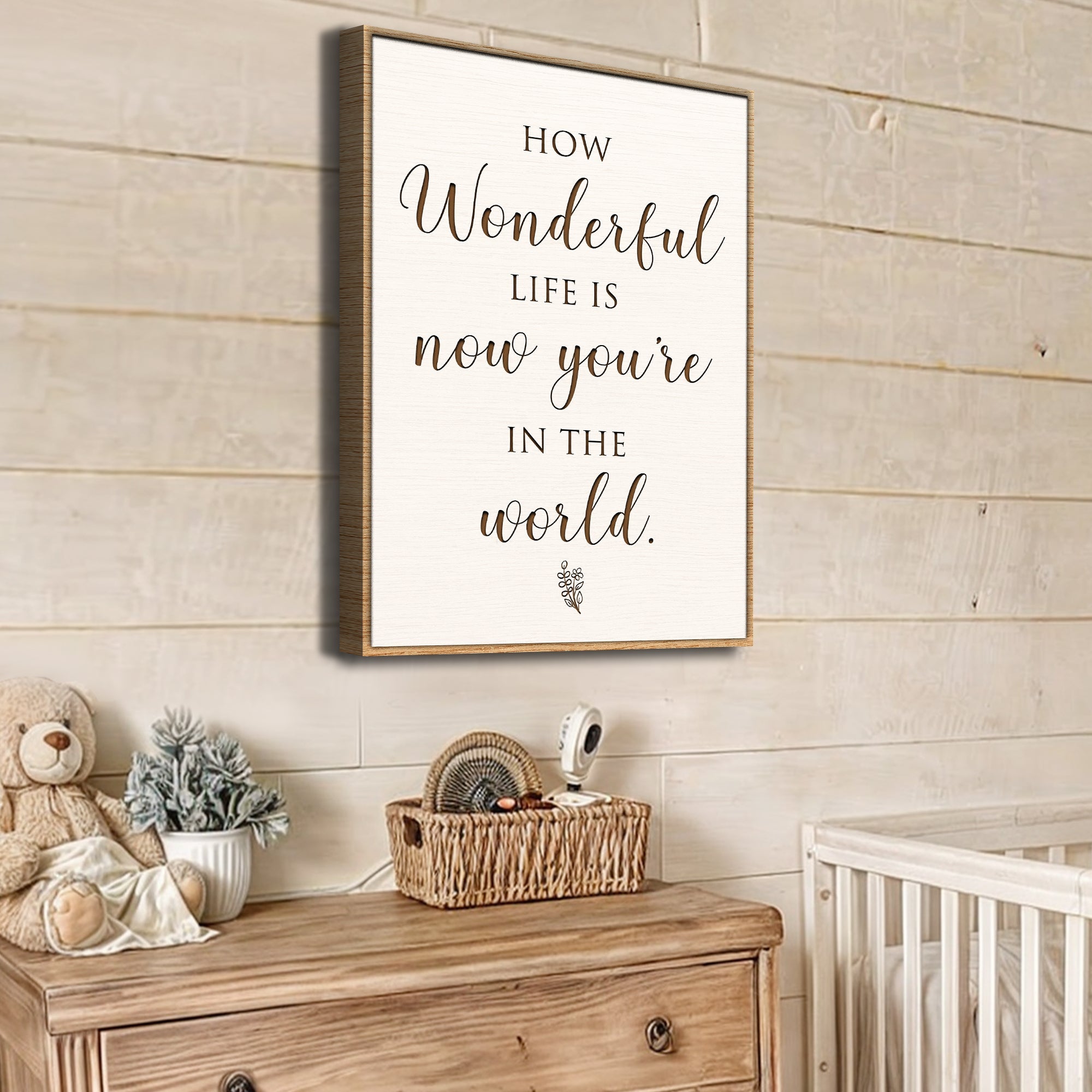 How Wonderful Life Is Nursery Sign II on sale at MyriadMart