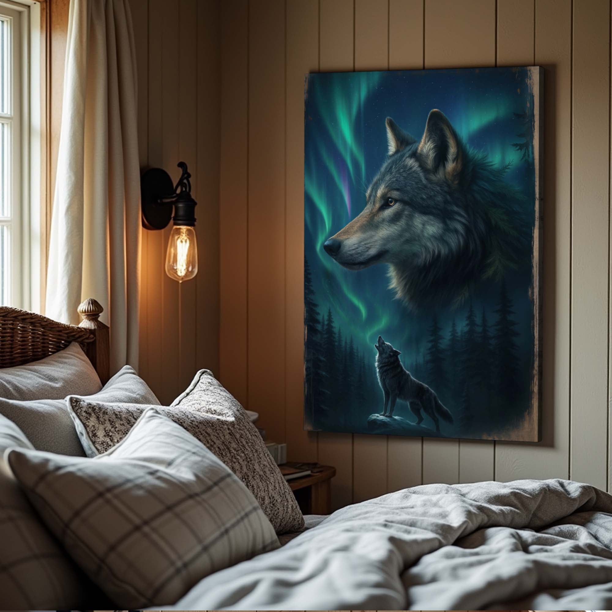 Wolf Double Exposure Wall Art IV on sale at MyriadMart