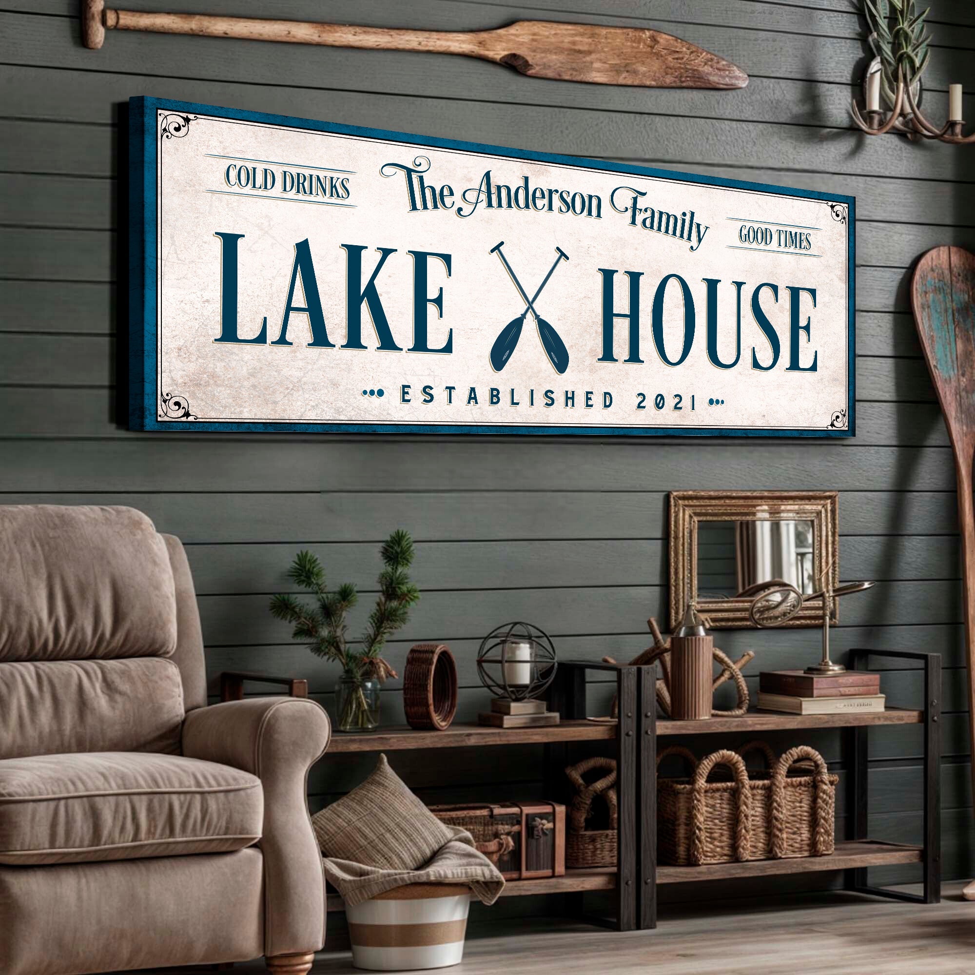 Personalized Lake House Sign IV on sale at MyriadMart