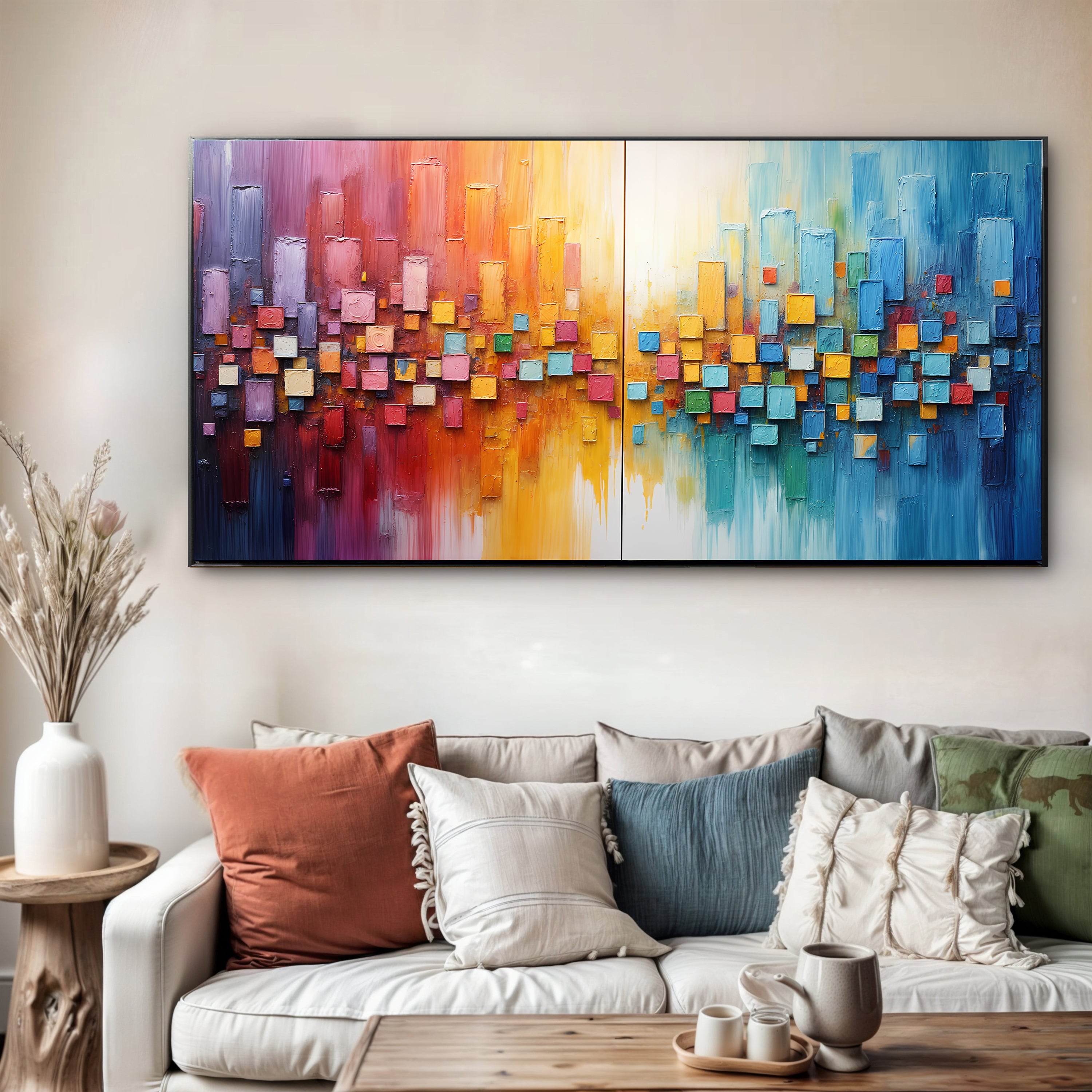 Chroma Dance Impasto Wall Art on sale at MyriadMart