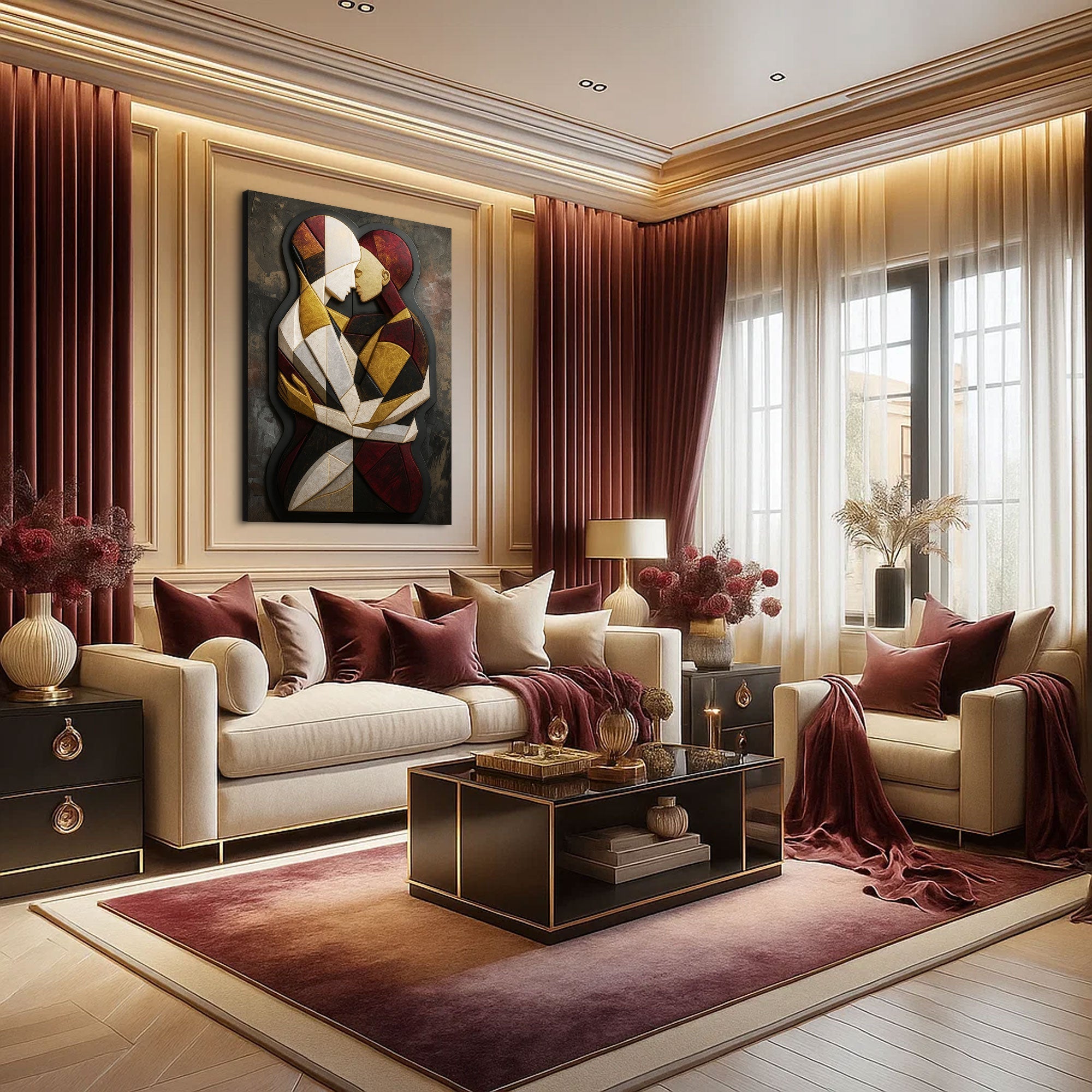 Embrace of Geometry Abstract Wall Art II on sale at MyriadMart