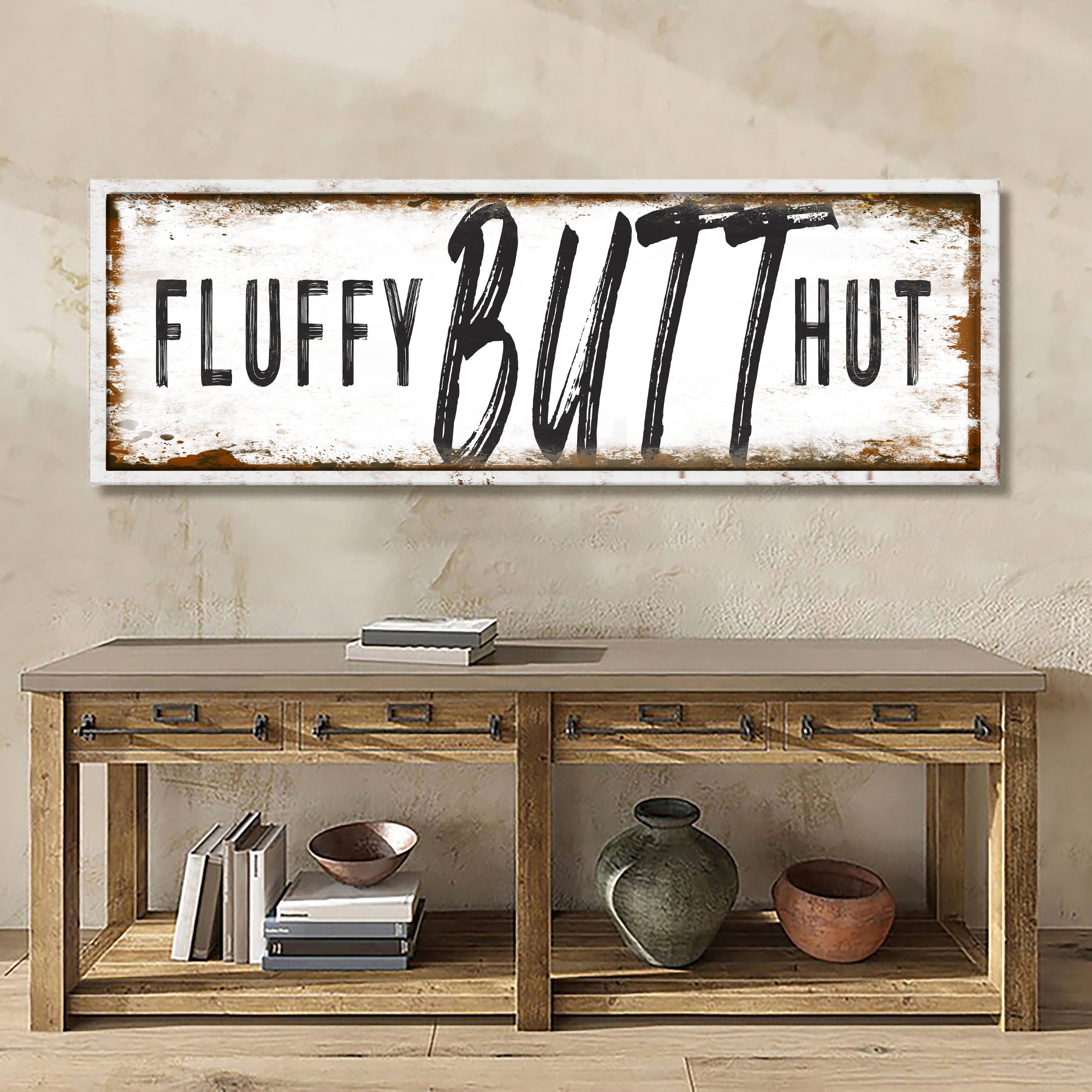 Fluffy Butt Hut Chicken Coop Sign on sale at MyriadMart