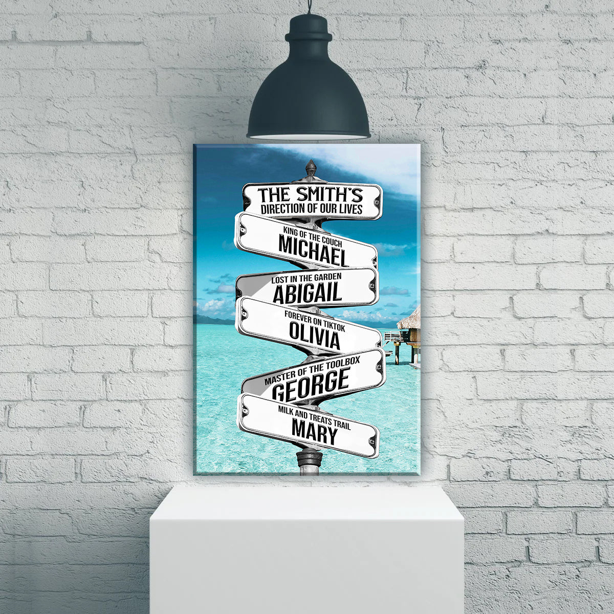 Direction Of Our Lives Family Beach Names Sign on sale at MyriadMart