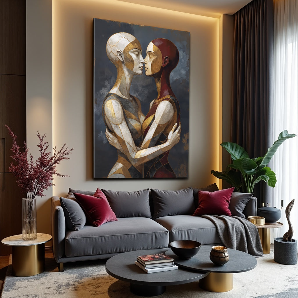 Embrace of Geometry Abstract Wall Art on sale at MyriadMart