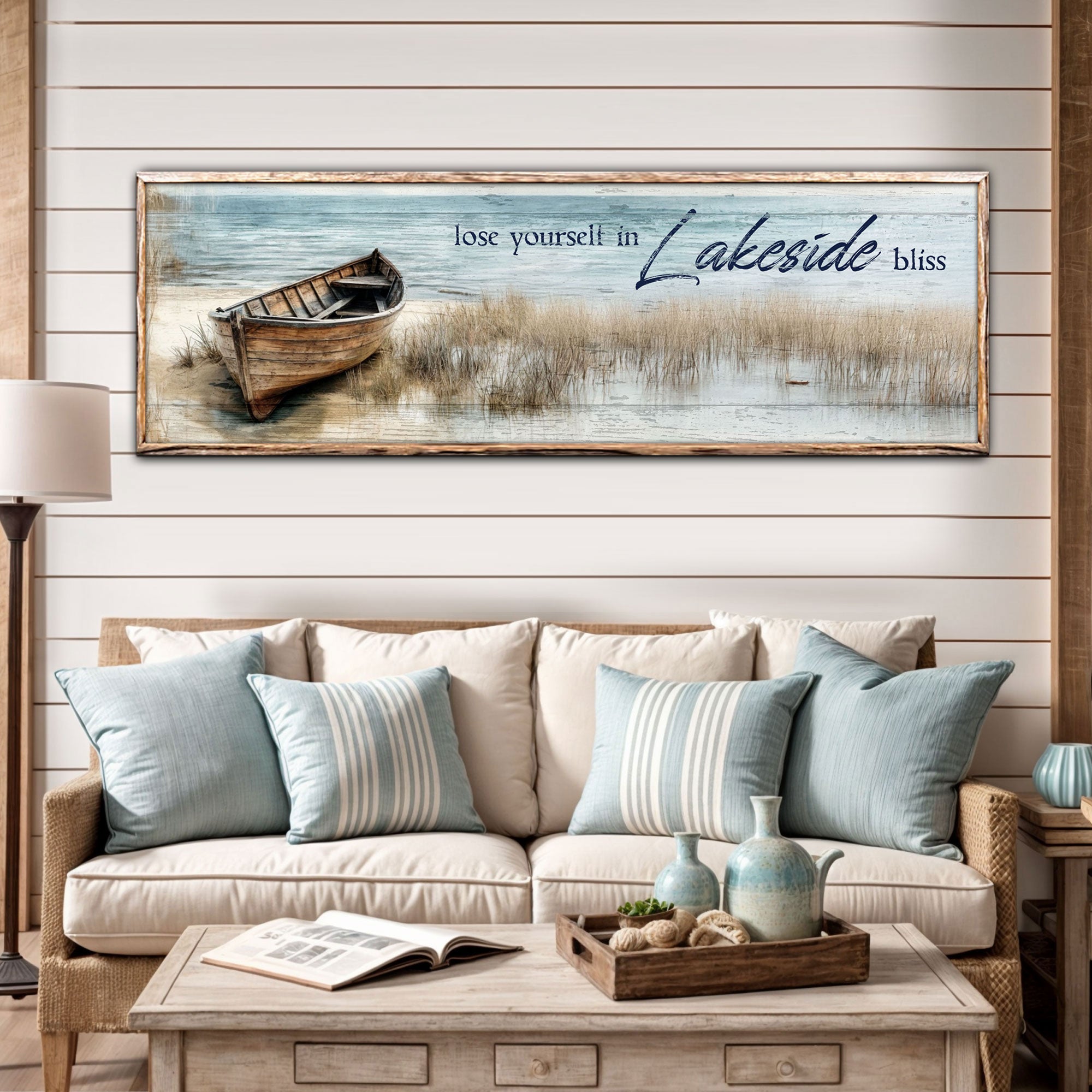 Lose Yourself in Lakeside Bliss Lake House Coastal Sign II on sale at MyriadMart