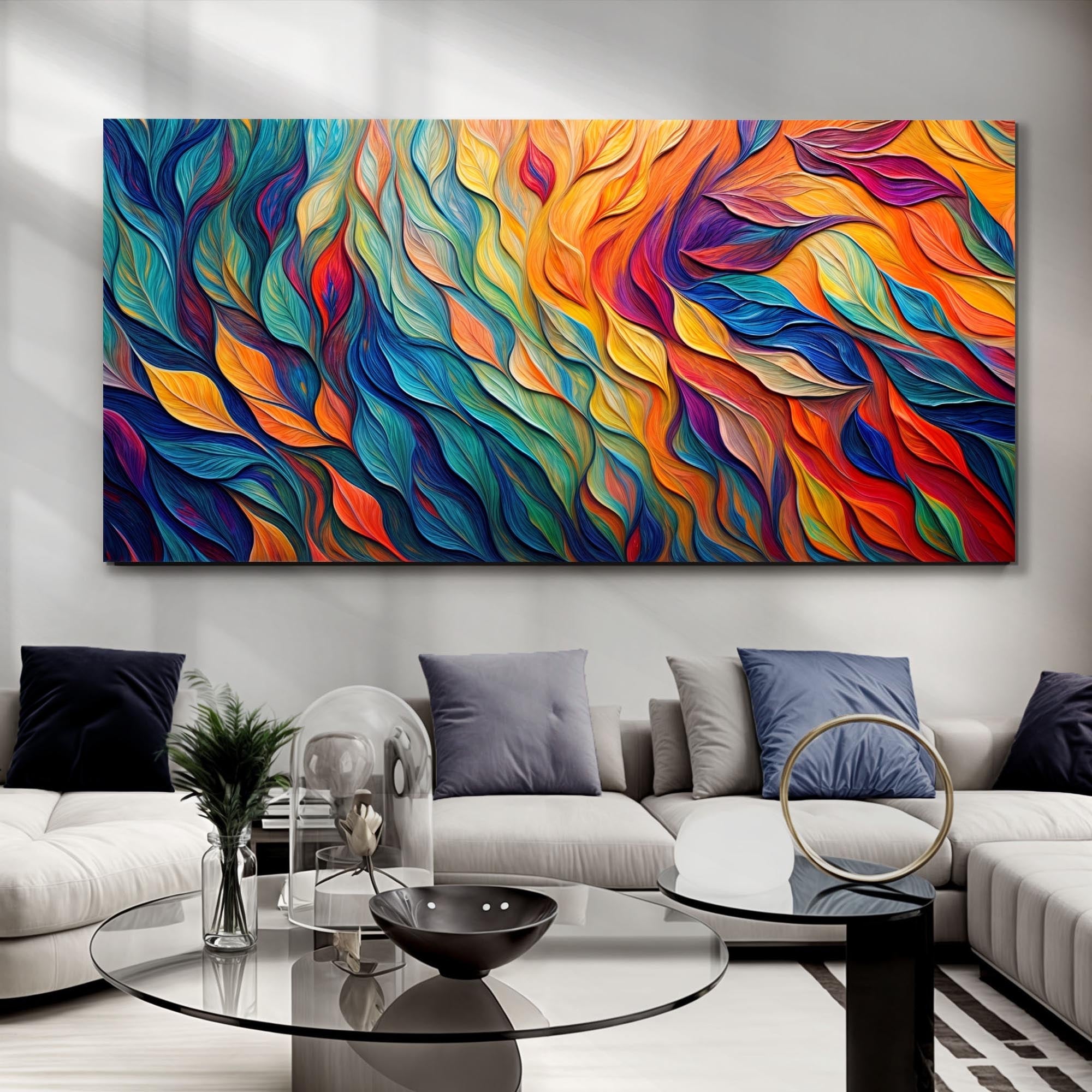 Chroma Whispers Impasto Wall Art on sale at MyriadMart