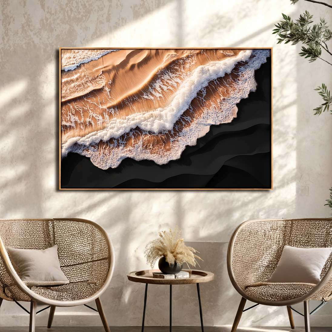 Amber Ocean Waves Wall Art on sale at MyriadMart