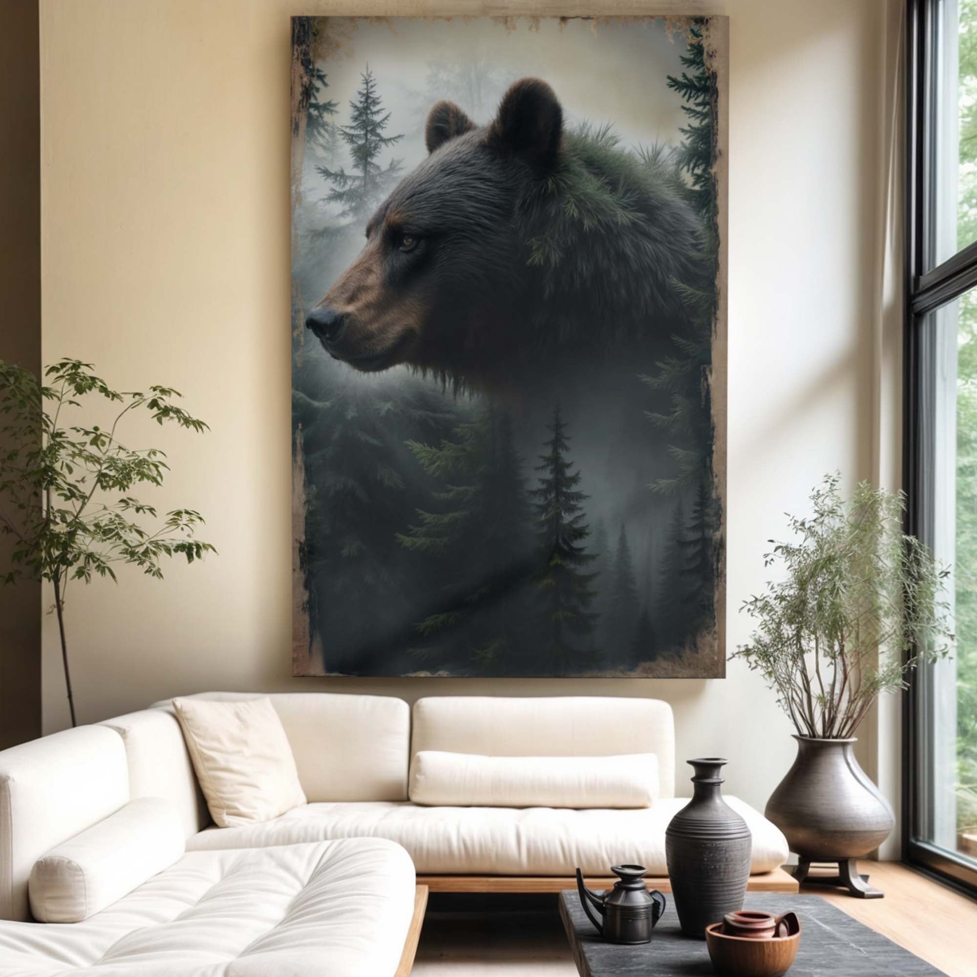 Black Bear Exposure Wall Art on sale at MyriadMart